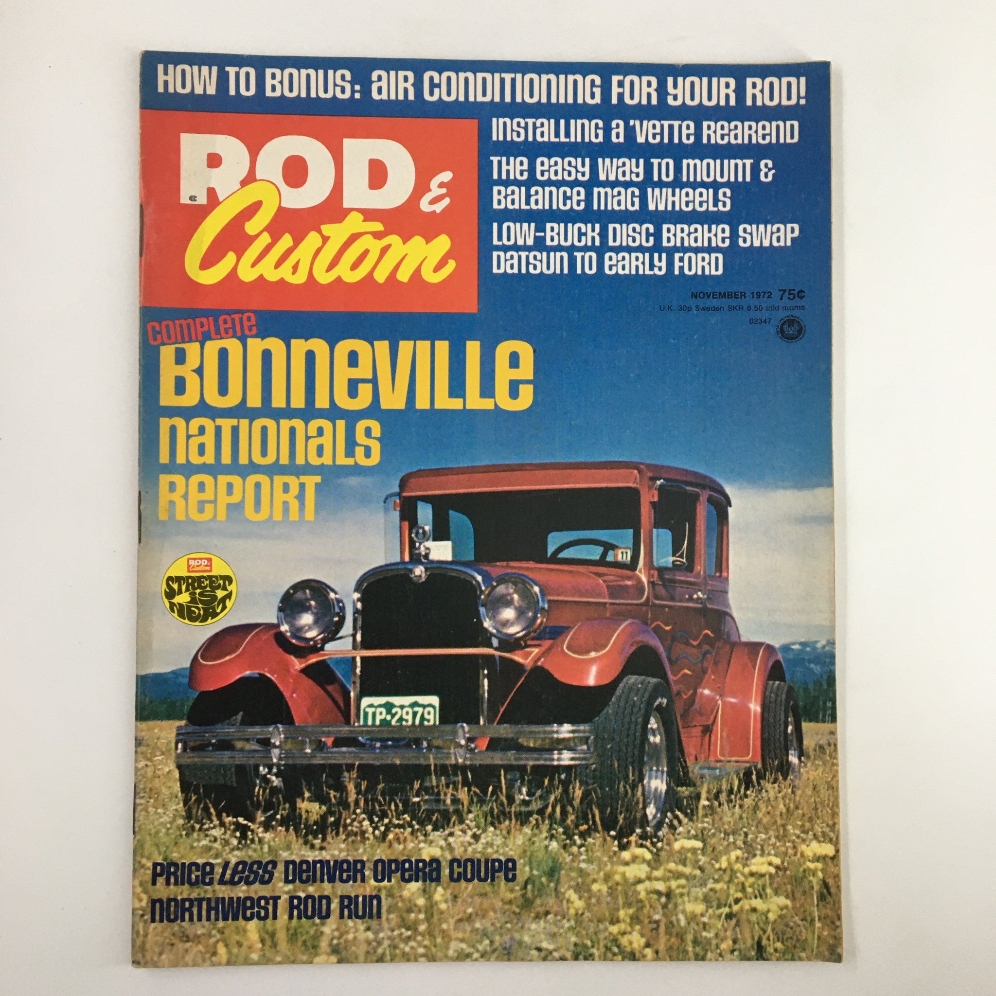 VTG Rod & Custom Magazine November 1972 Oldtimers' Northwest Rod Run No Label