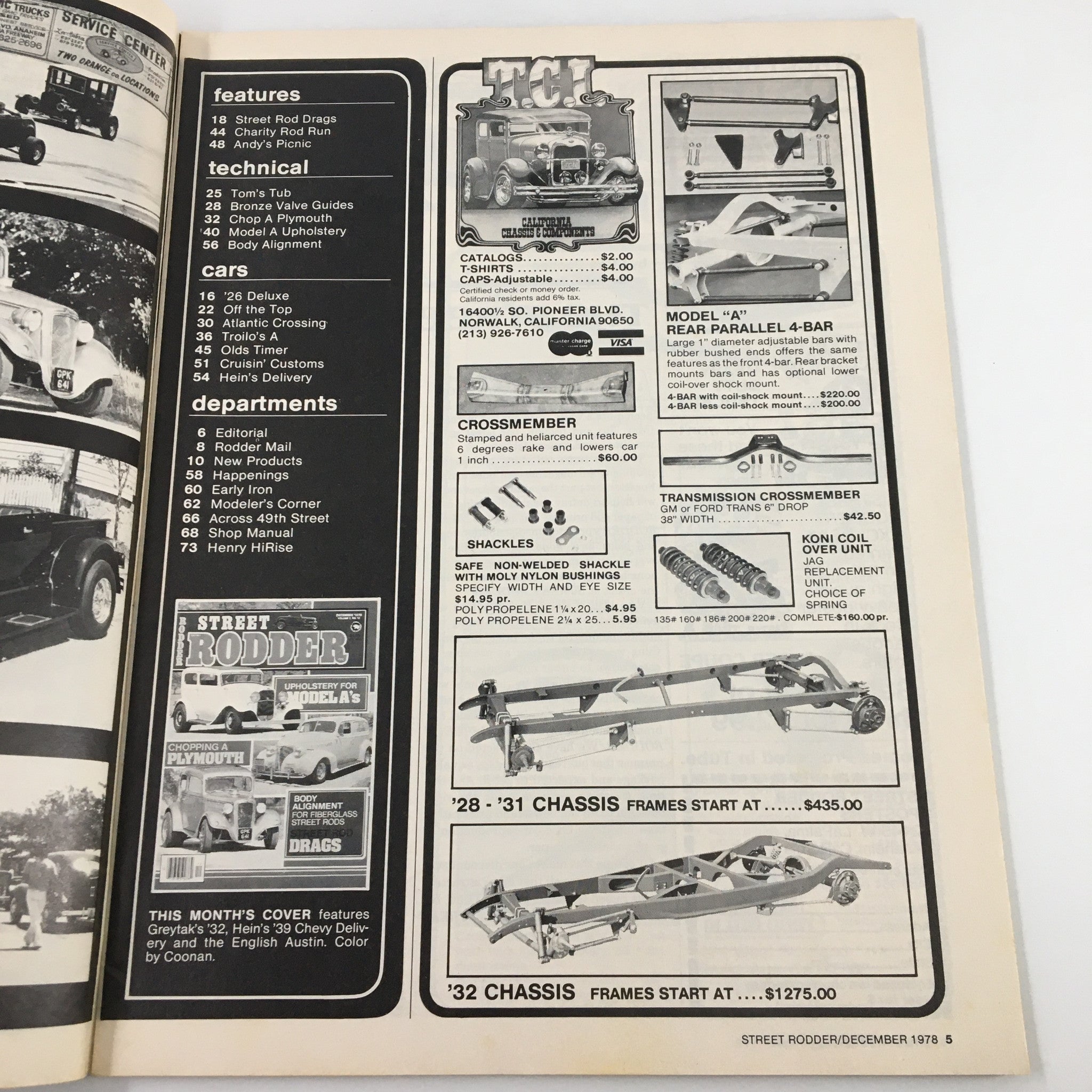 VTG Street Rodder Magazine December 1978 Body Alignment for Street Rods No Label