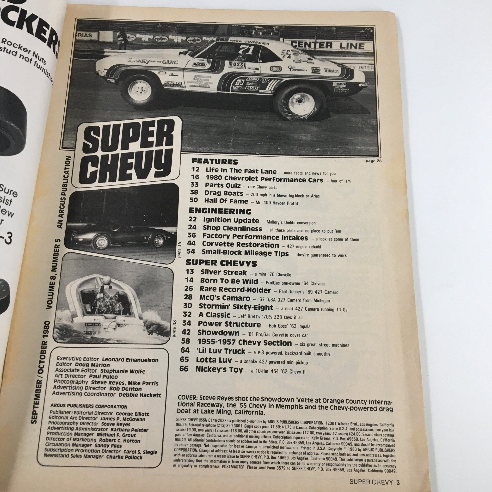 VTG Super Chevy Magazine October 1980 Meet Mr. 409 Hayden Proffitt No Label