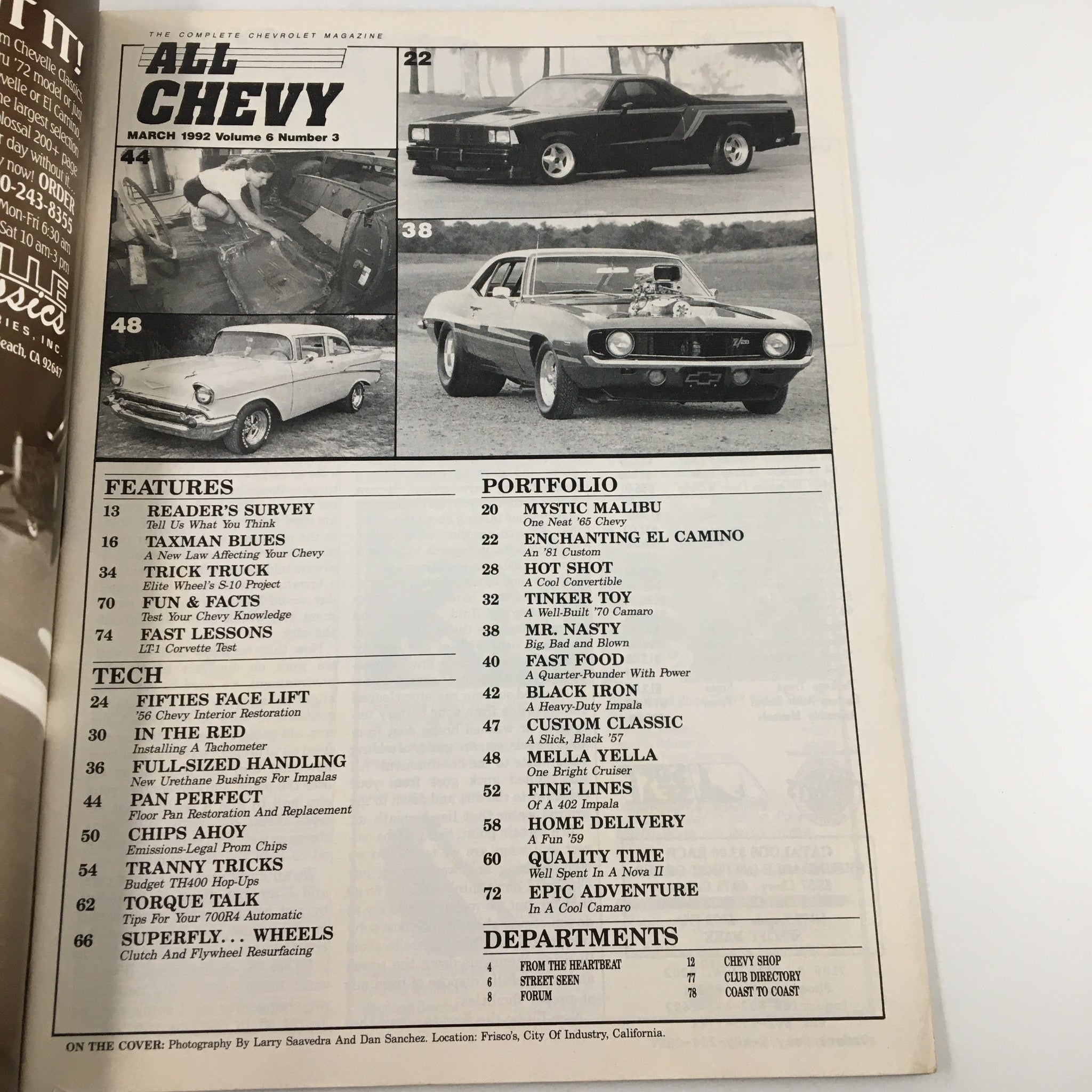 All Chevy Magazine March 1992 A New Law Affecting Your Chevy No Label