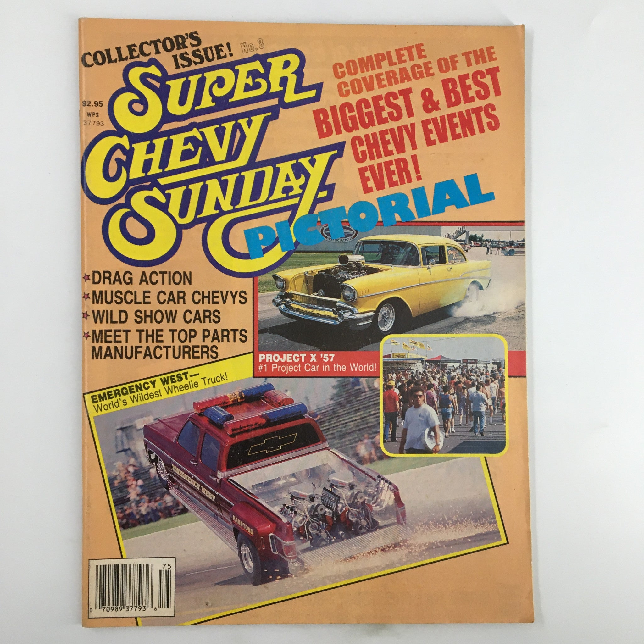 VTG Super Chevy Magazine 1986 World's Wildest Wheelie Truck in West No Label