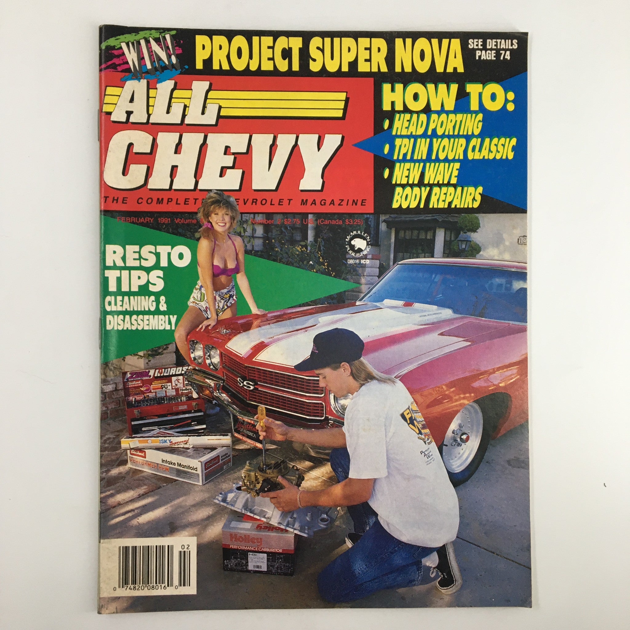 All Chevy Magazine February 1991 Resto Tips Cleaning & Disassembly No Label