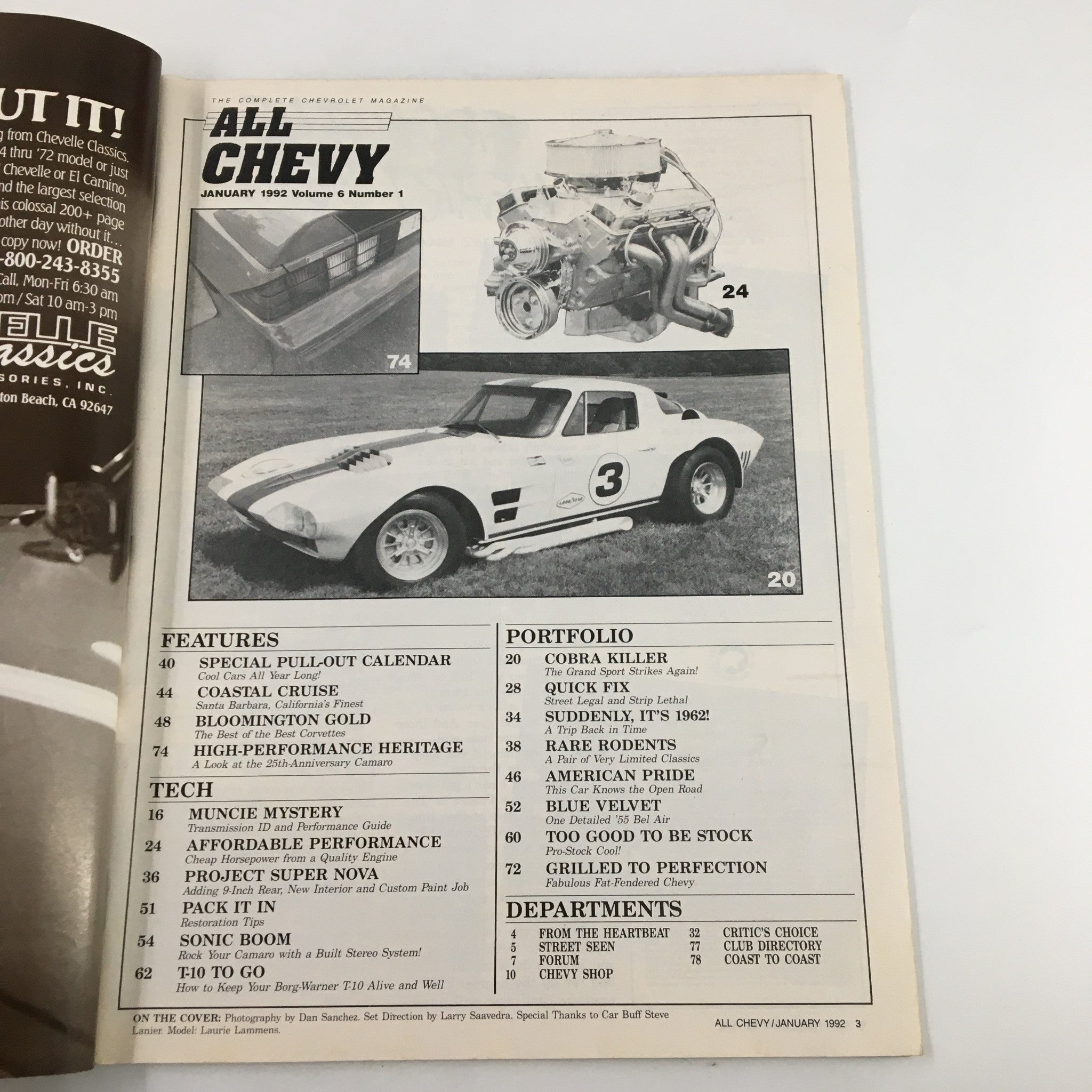 All Chevy Magazine January 1992 Project Super Nova Camaro Stereo Guide No Label