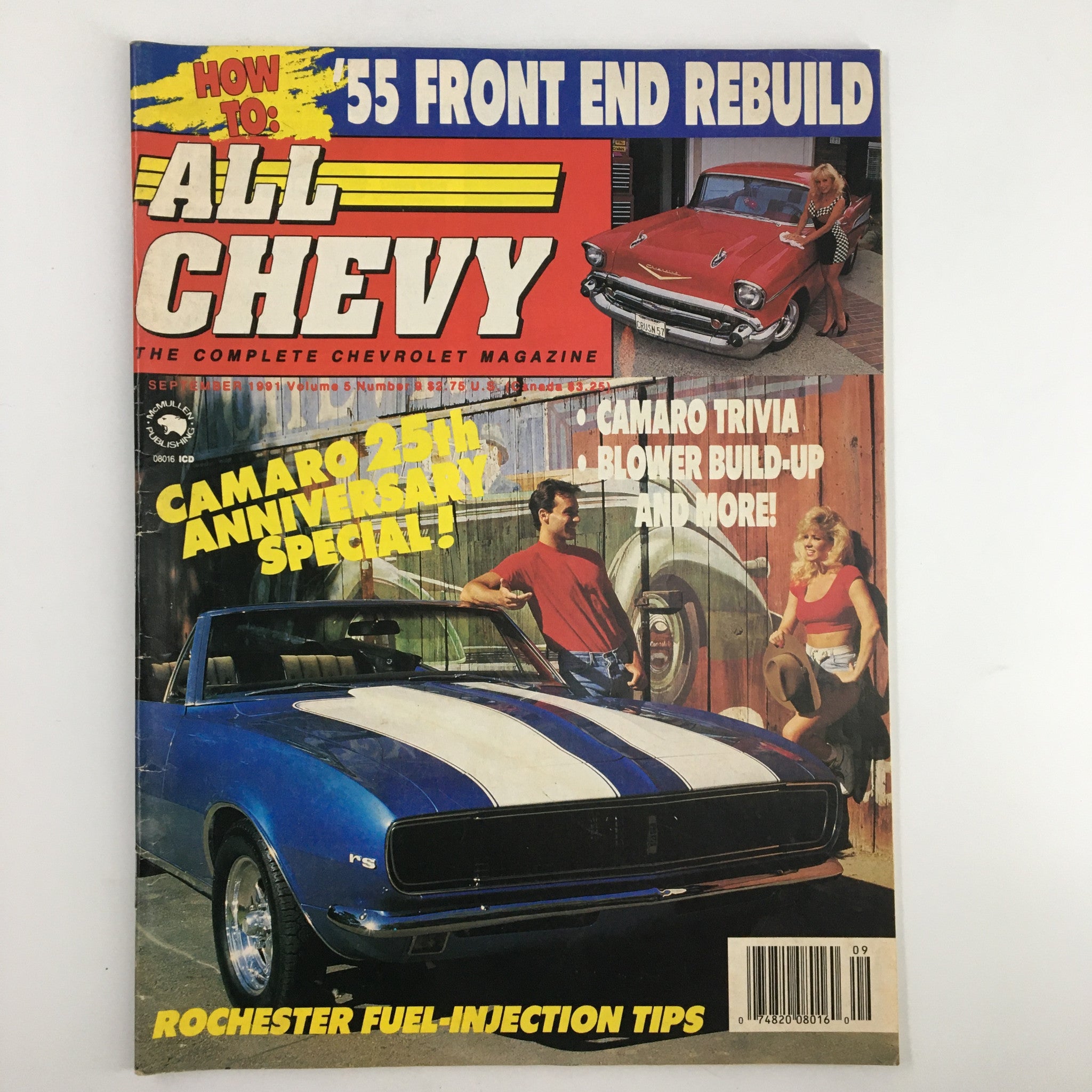 All Chevy Magazine September 1991 Camaro Trivia Build-Up and More No Label