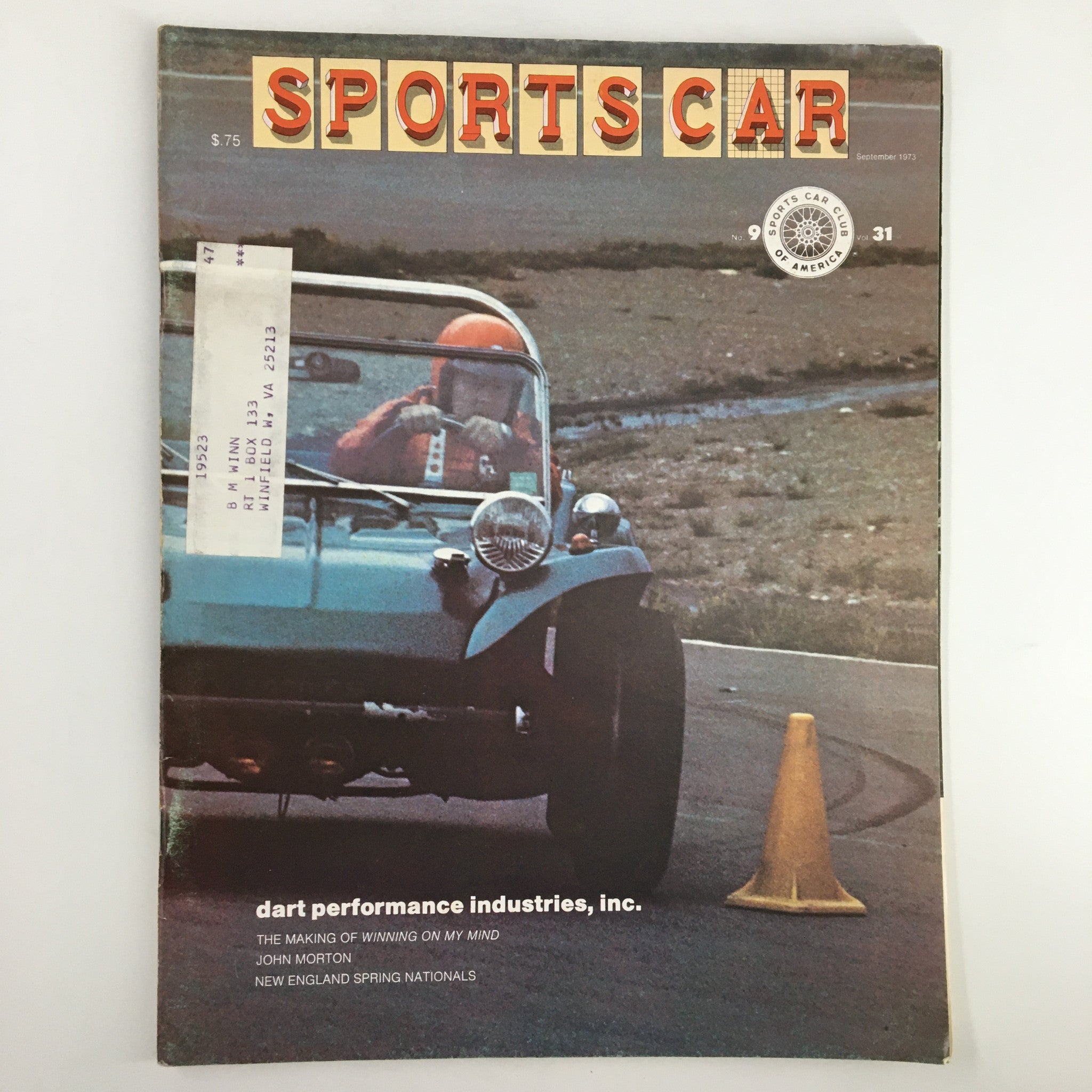 VTG Sports Car Magazine September 1973 Adrian Ketchum of Motorace / Graphiks