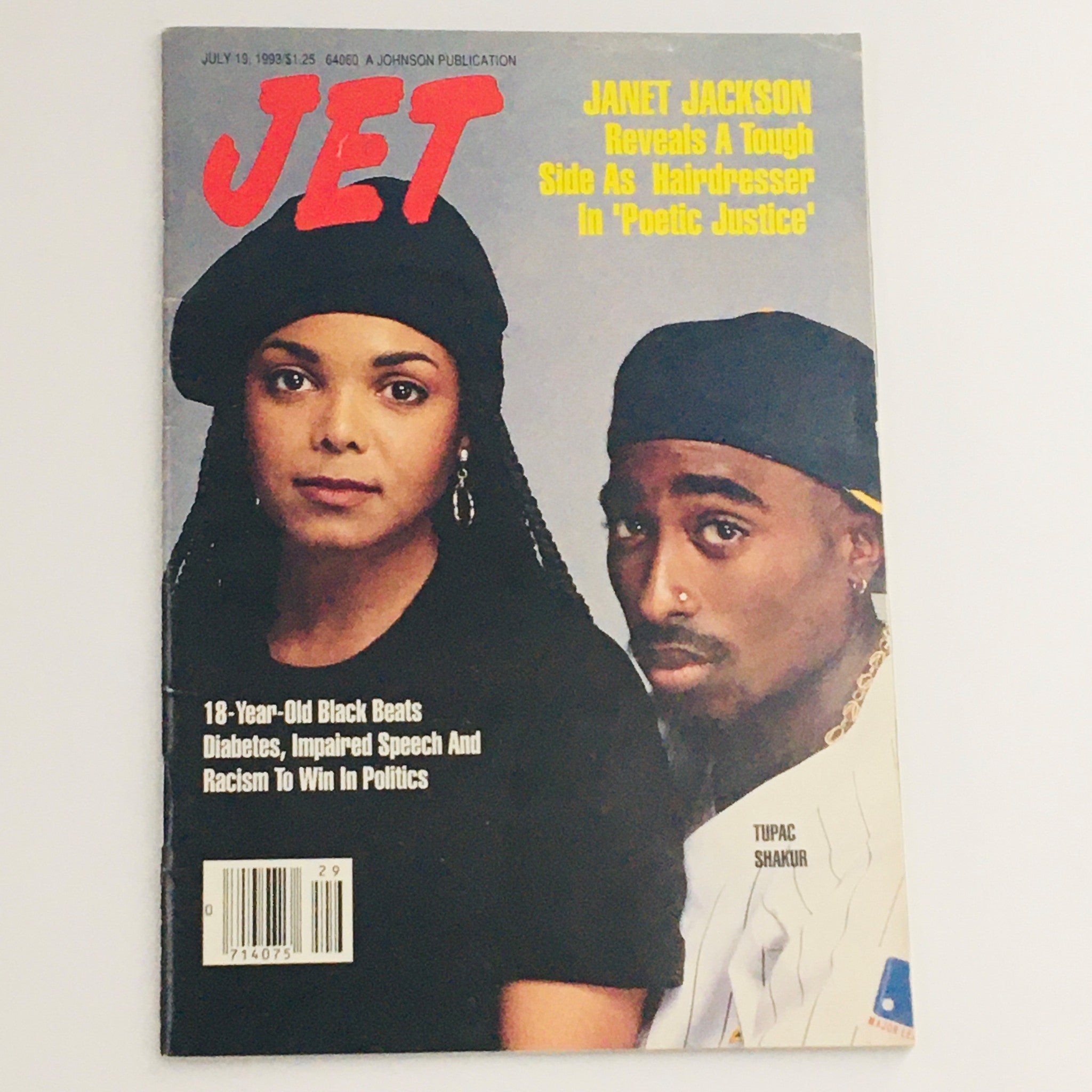 Cover of Jet Magazine, July 19, 1993, featuring Janet Jackson and Tupac Shakur