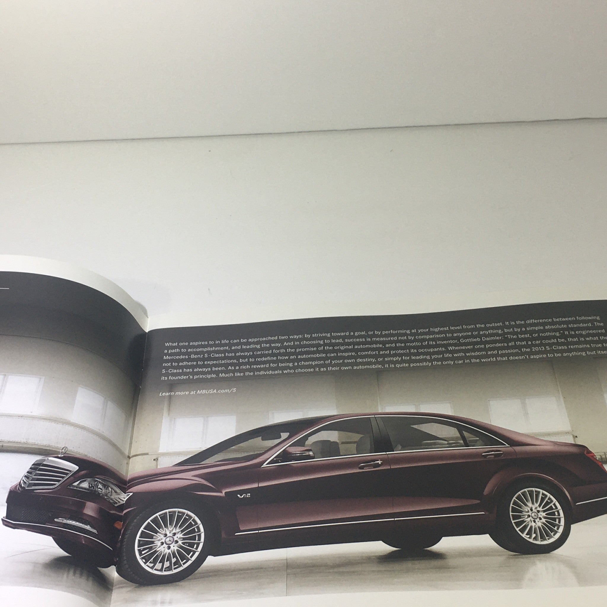 2013 Mercedes-Benz S-Class Dealership Car Auto Brochure Catalog