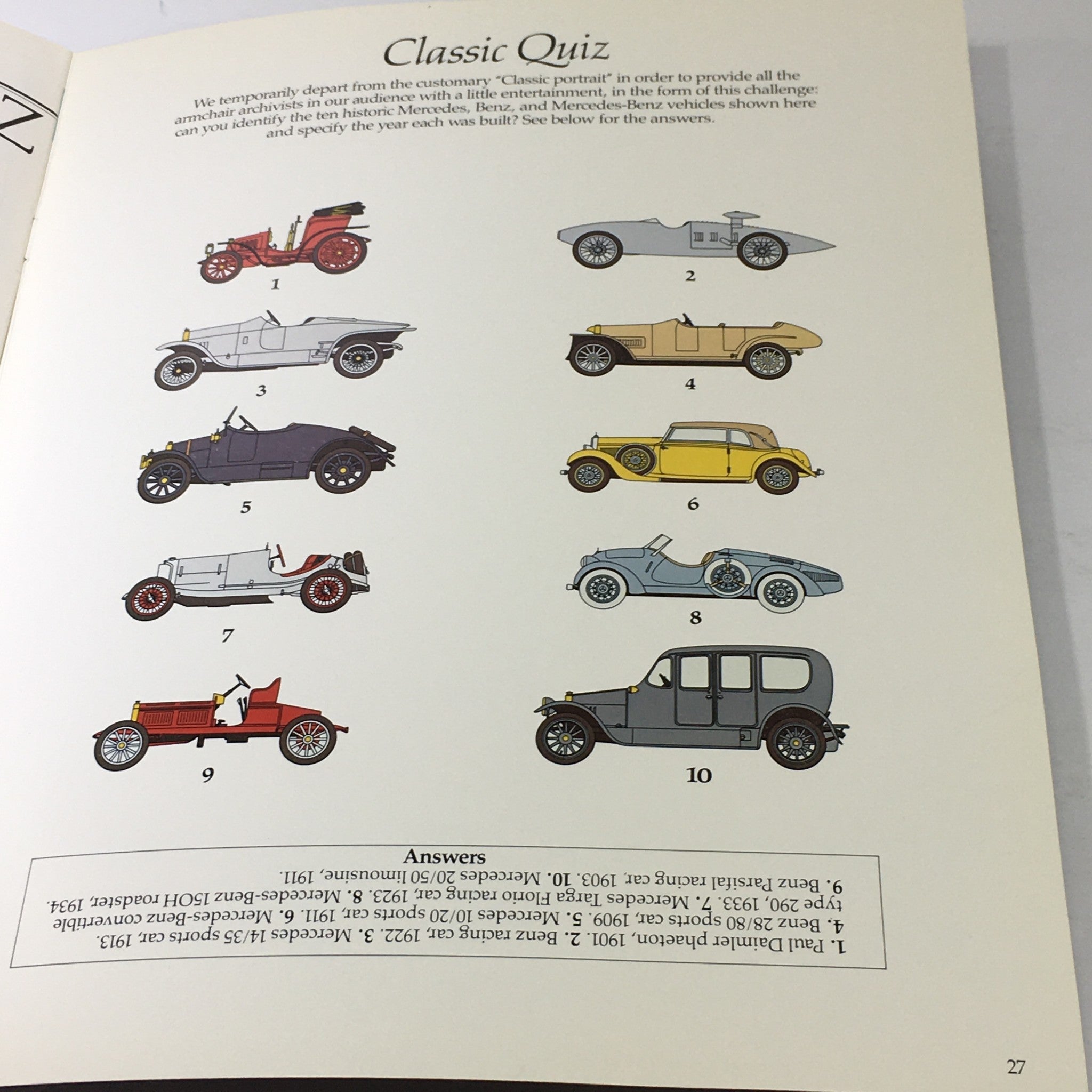 1982 Mercedes-Benz Volume V Dealership Car Auto Brochure Catalog