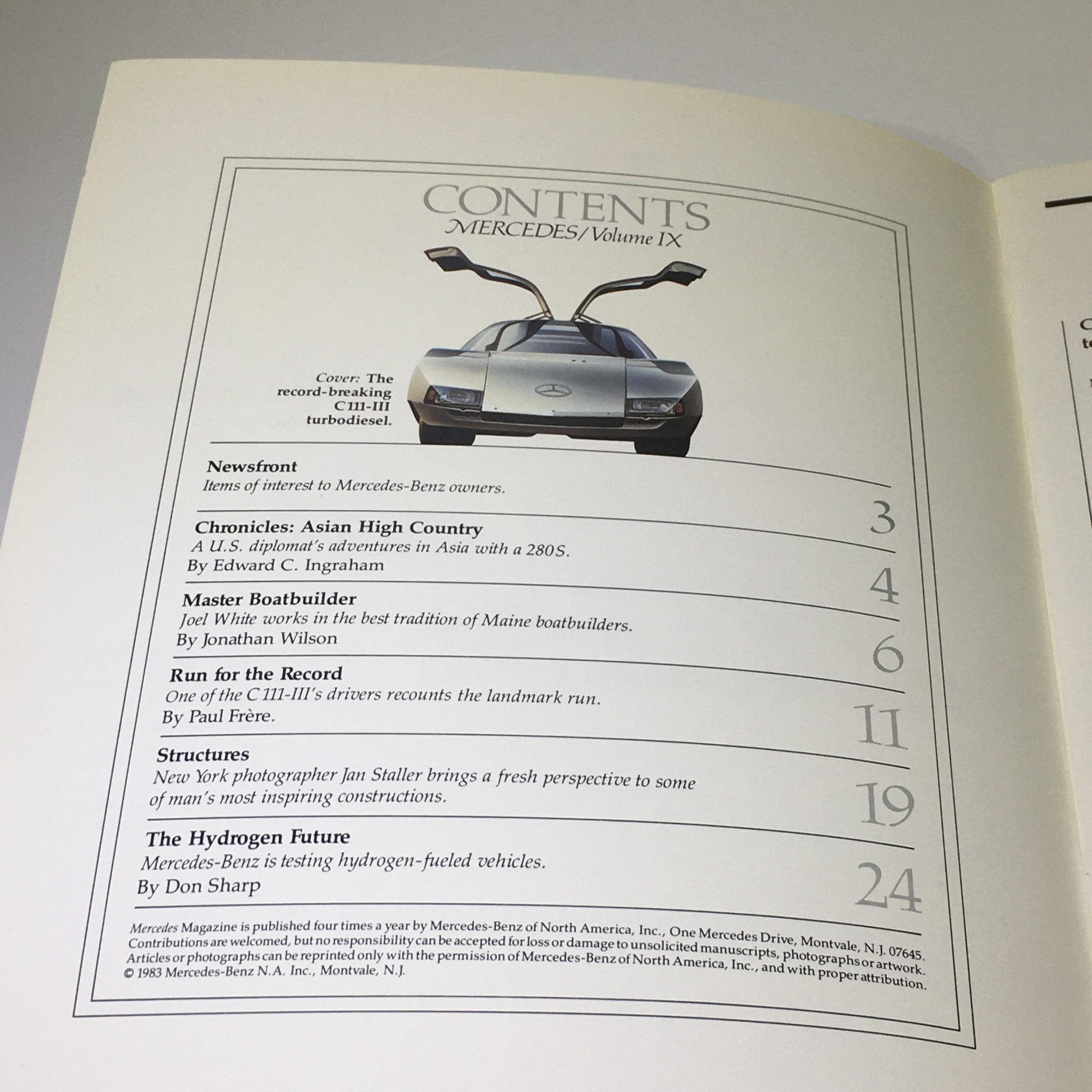 1983 Mercedes-Benz Volume IX Dealership Car Auto Brochure Catalog