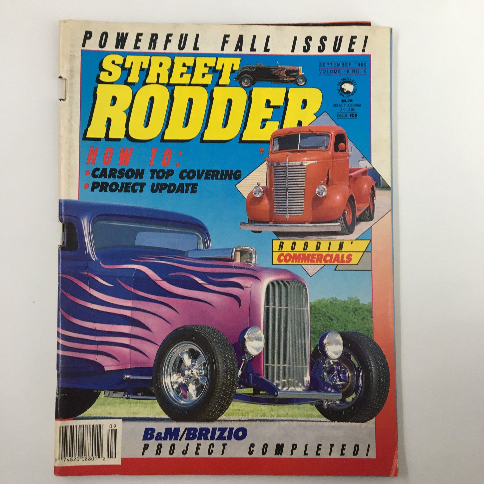 VTG Street Rodder Magazine September 1989 B&M Brizio Project Completed No Label