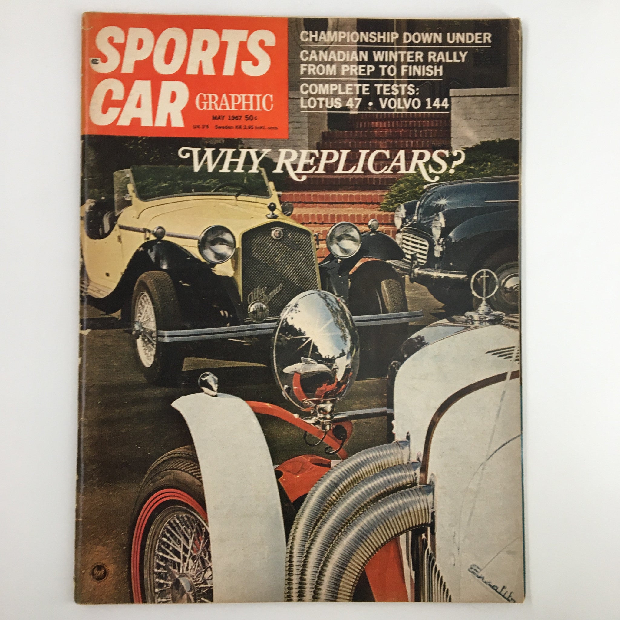 VTG Sports Car Graphic Magazine May 1967 Lotus 47 & Volvo 144 Road Test No Label