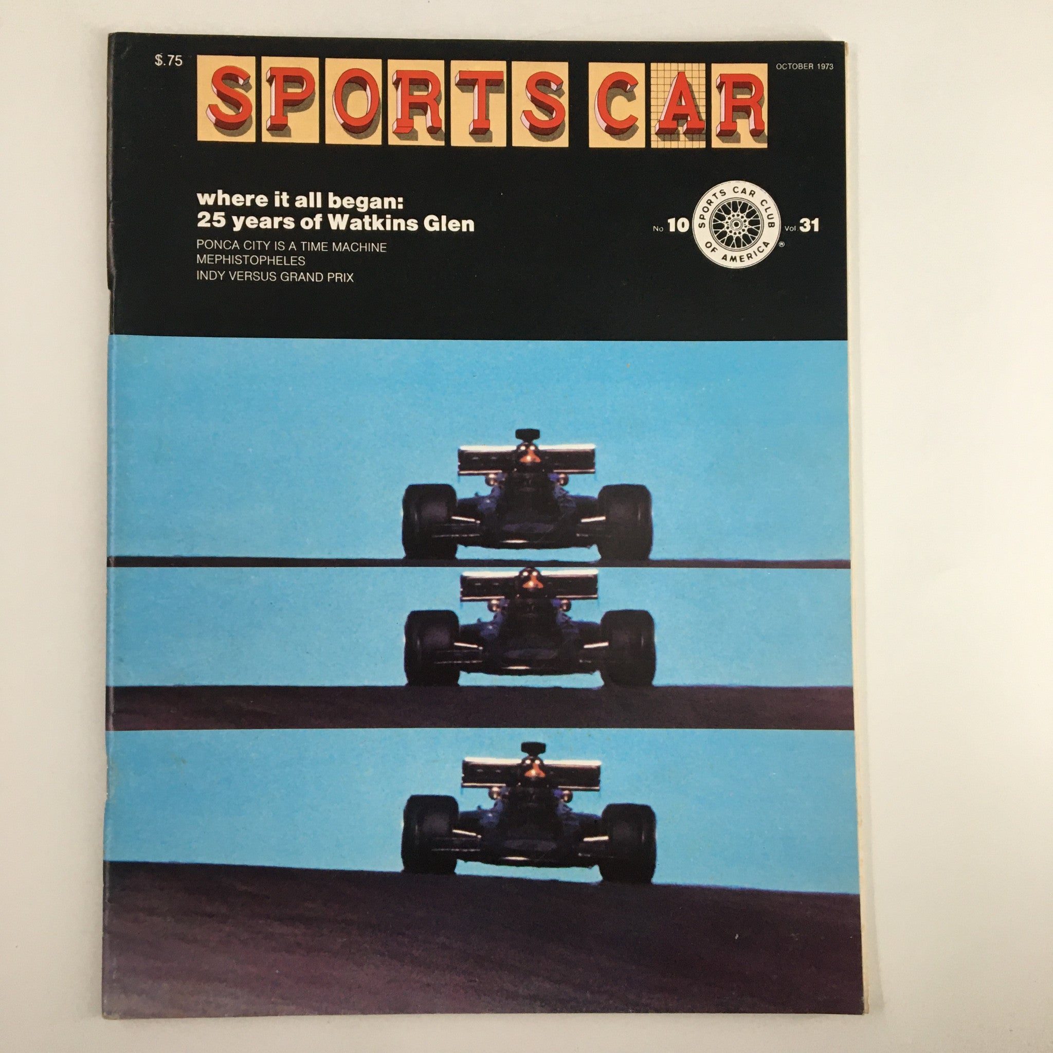 VTG Sports Car Magazine October 1973 John Player Special Lotus No Label