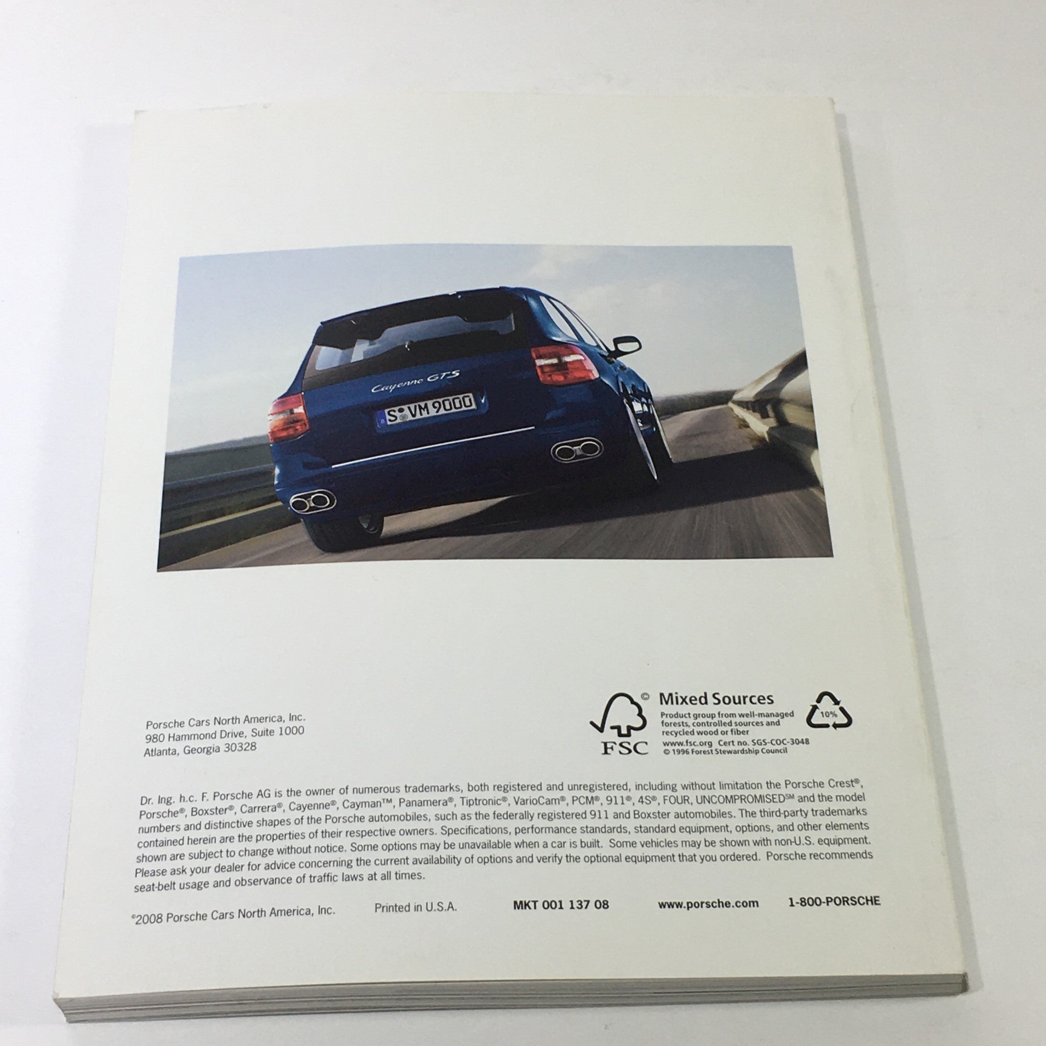 2008 Porsche The Cayenne Dealership Car Auto Brochure Catalog