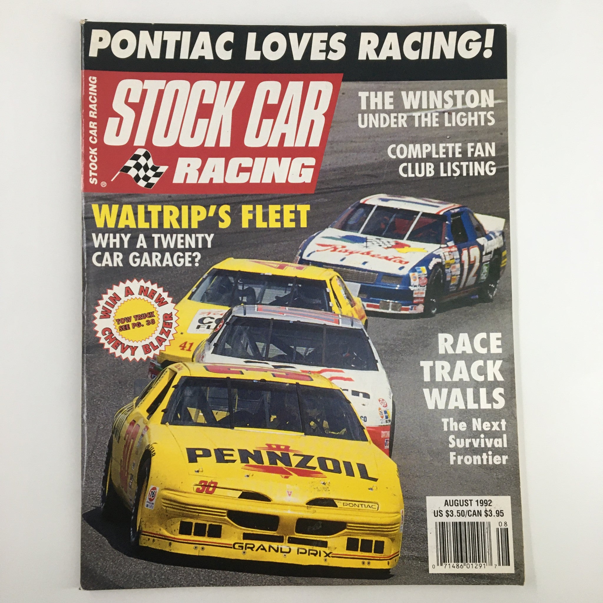 Stock Car Racing Magazine August 1992 David Allio Bahari Racing Fleet No Label