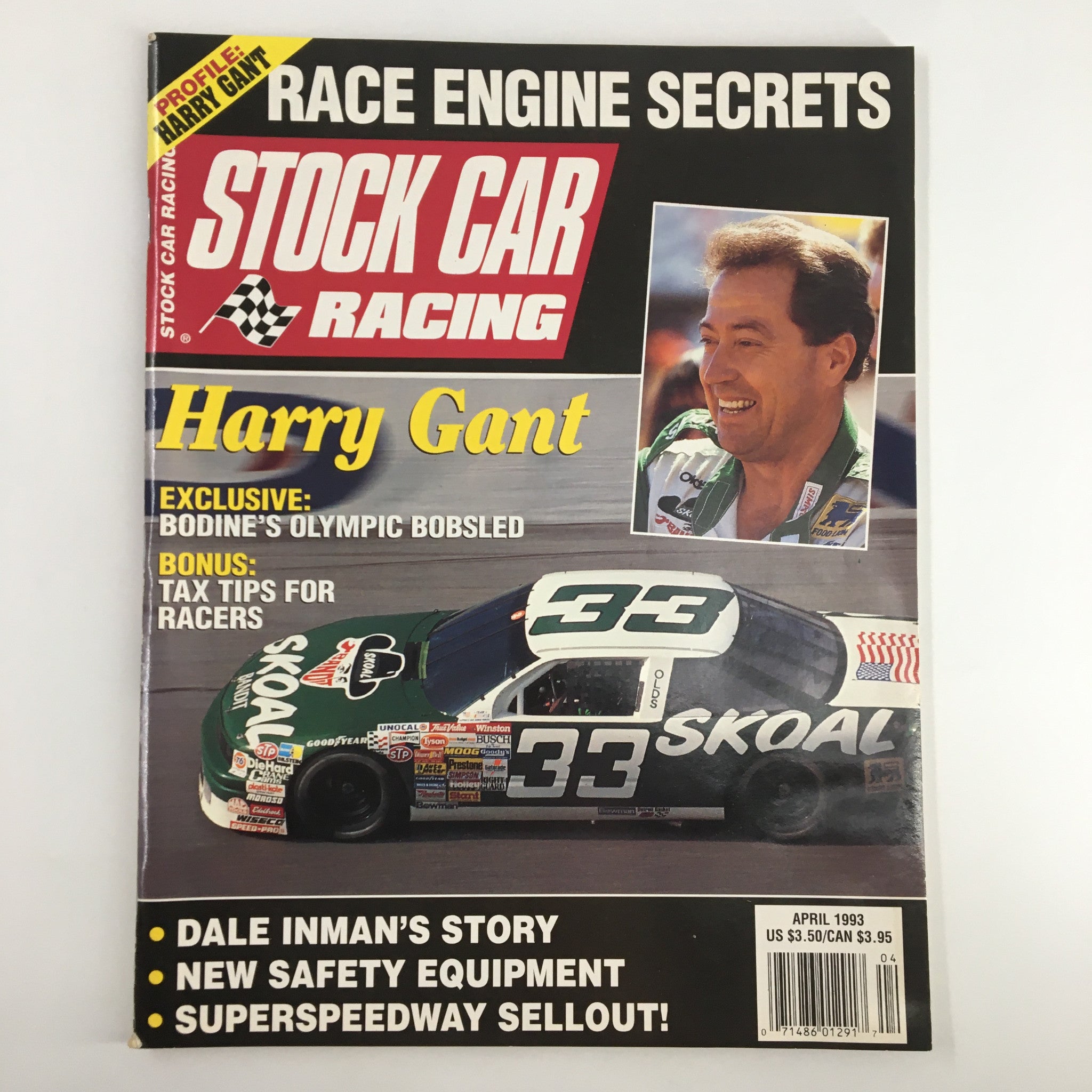 Stock Car Racing Magazine April 1993 Harry Gant McDonald All Star Team No Label