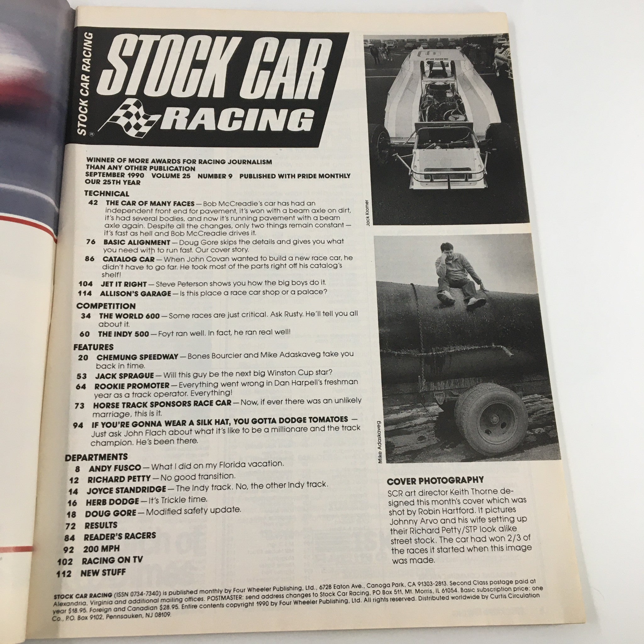 Stock Car Racing Magazine September 1990 Richard Petty / STP Look Alike No Label