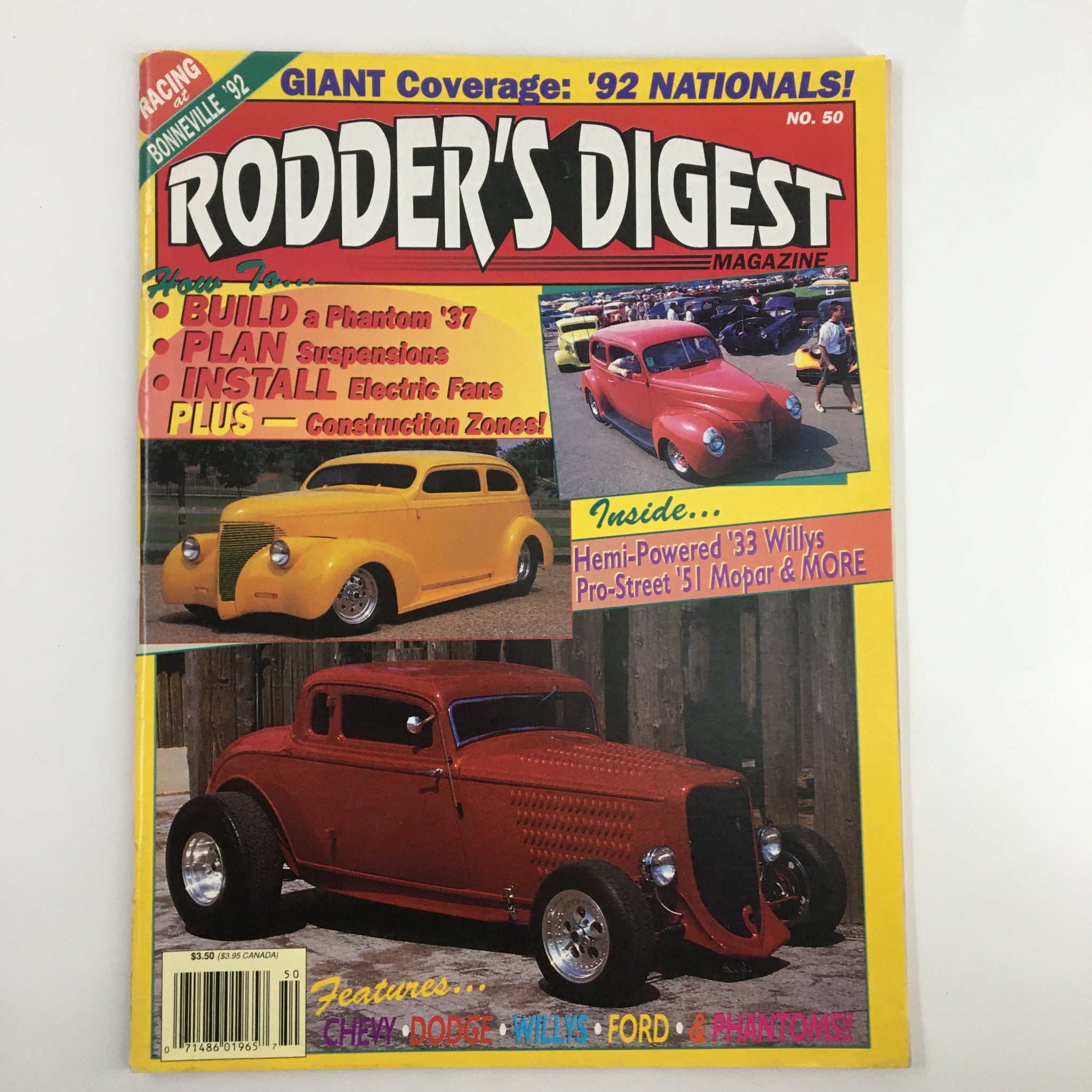 Rodder's Digest Magazine December 1992 Randy Jenkins' '33 Dodge No Label