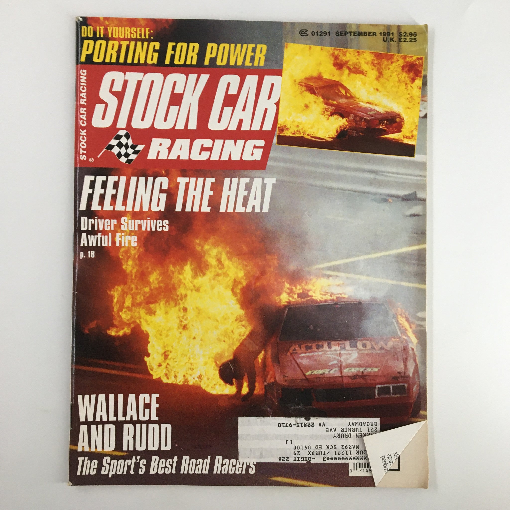 Stock Car Racing Magazine September 1991 Mark Sluder of the Charlotte Observer