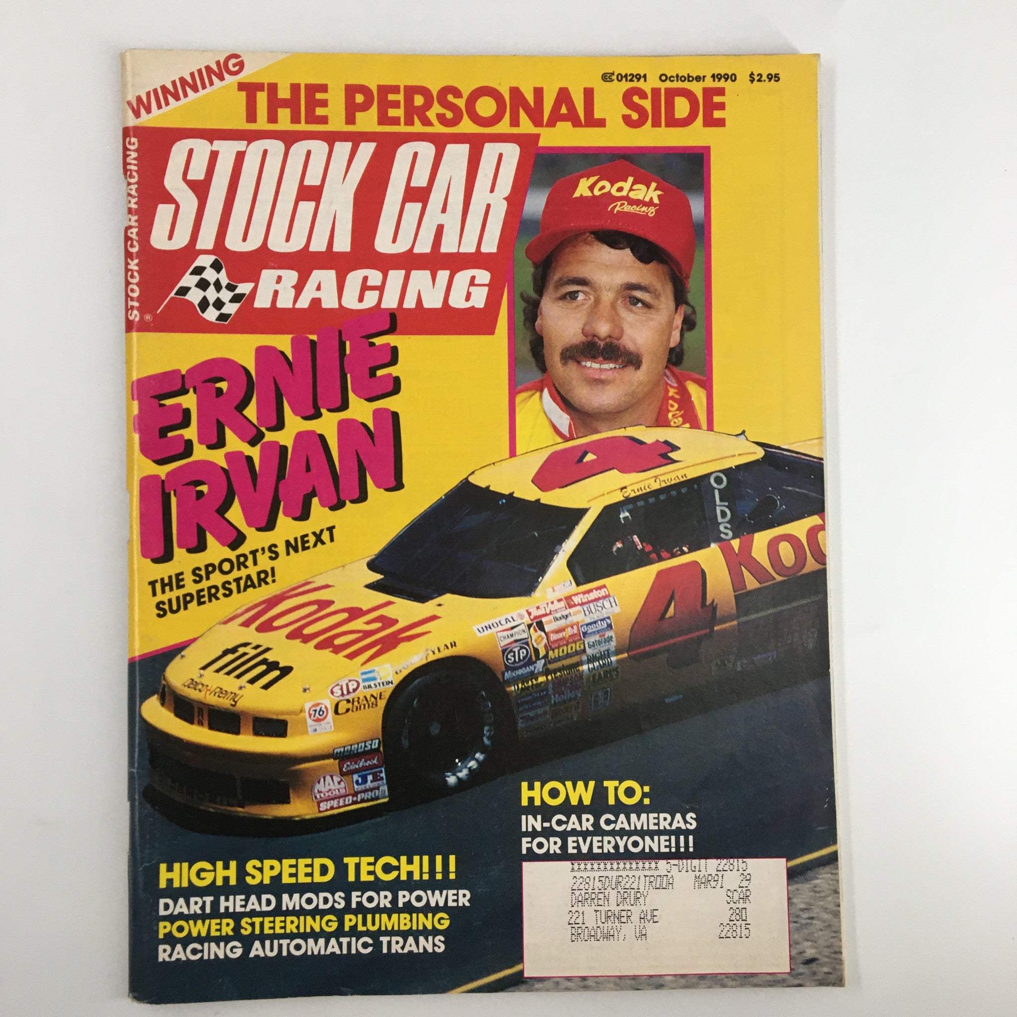 Stock Car Racing Magazine October 1990 Ernie Ivan in the Kodak Olds