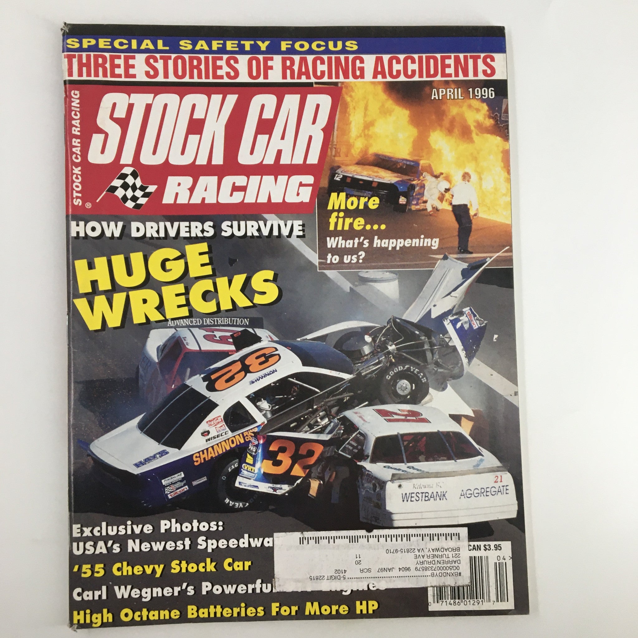 Stock Car Racing Magazine April 1996 Mechanical Carnage Southwest Tour Phoenix