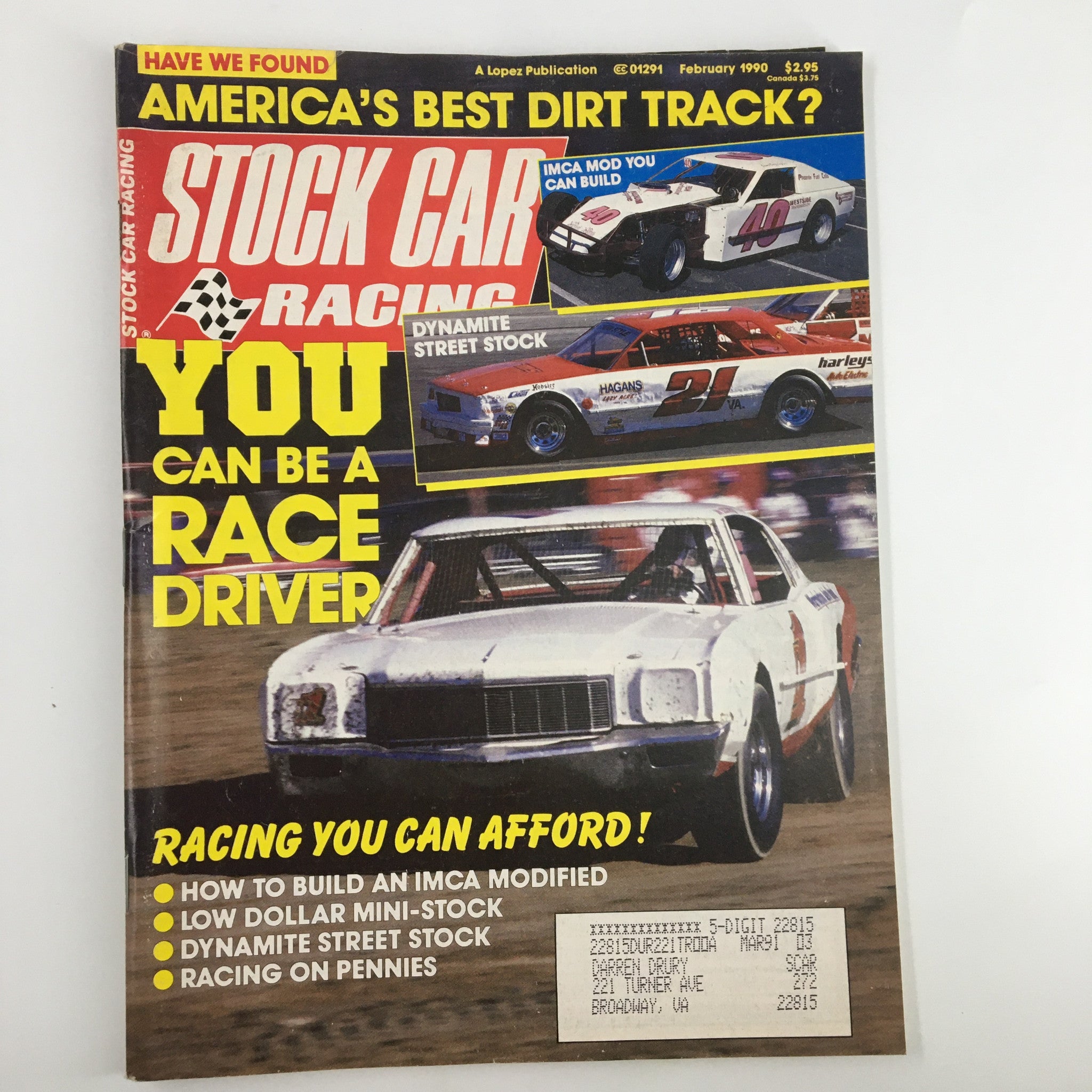 Stock Car Racing Magazine February 1990 Jim Doffing's Phoenix Based IMCA