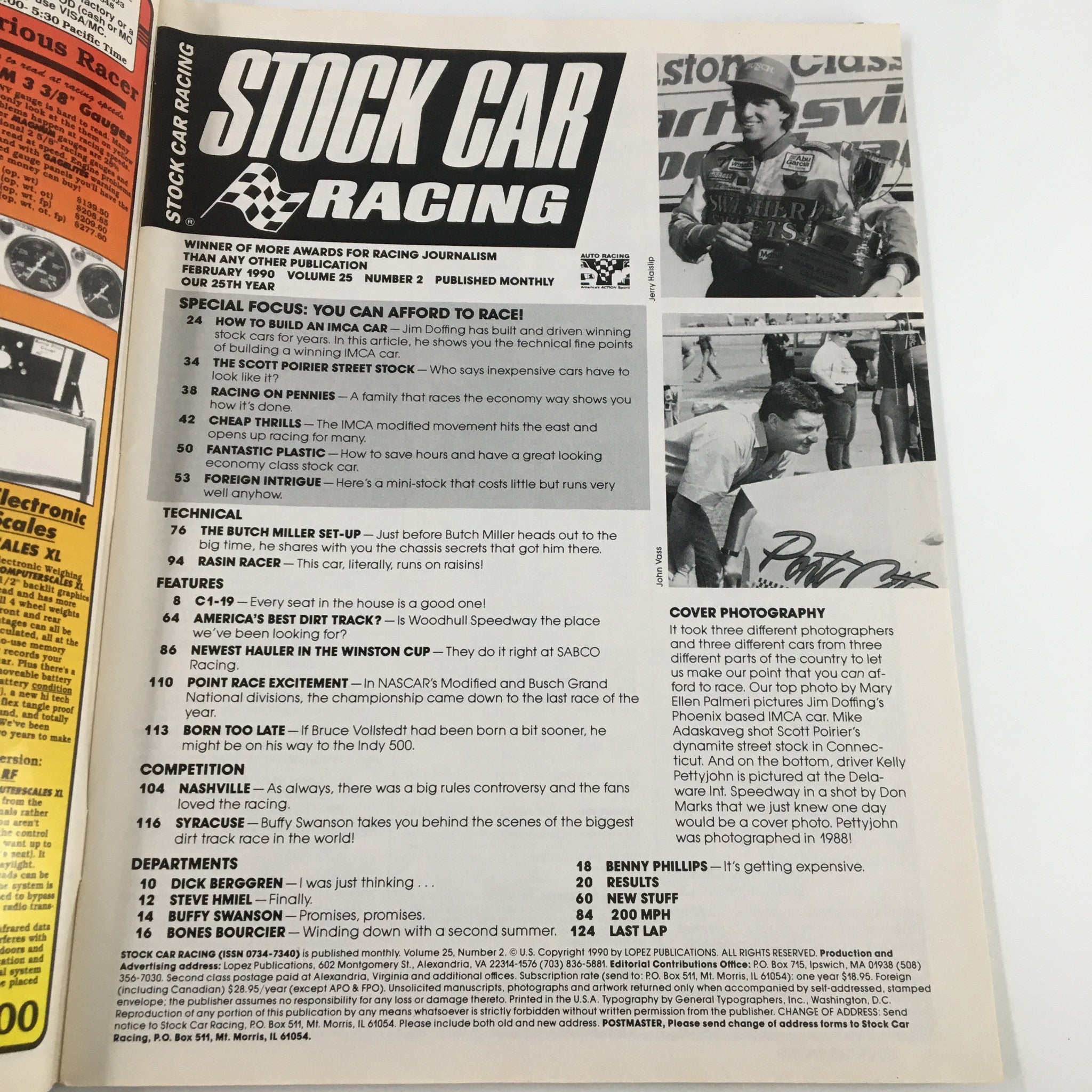 Stock Car Racing Magazine February 1990 Jim Doffing's Phoenix Based IMCA