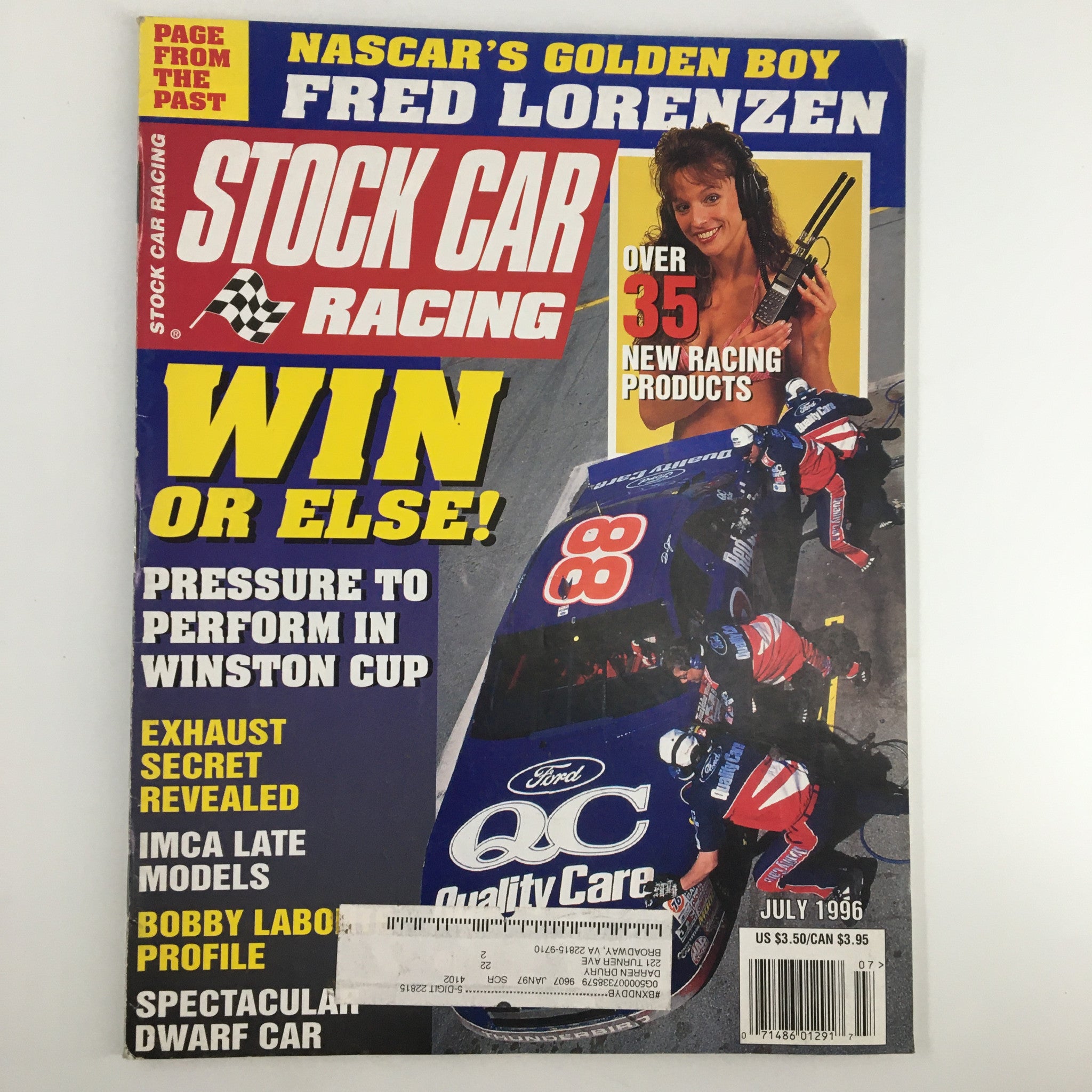 Stock Car Racing Magazine July 1996 Dale Jarrett & His Crew in Daytona 500 Win