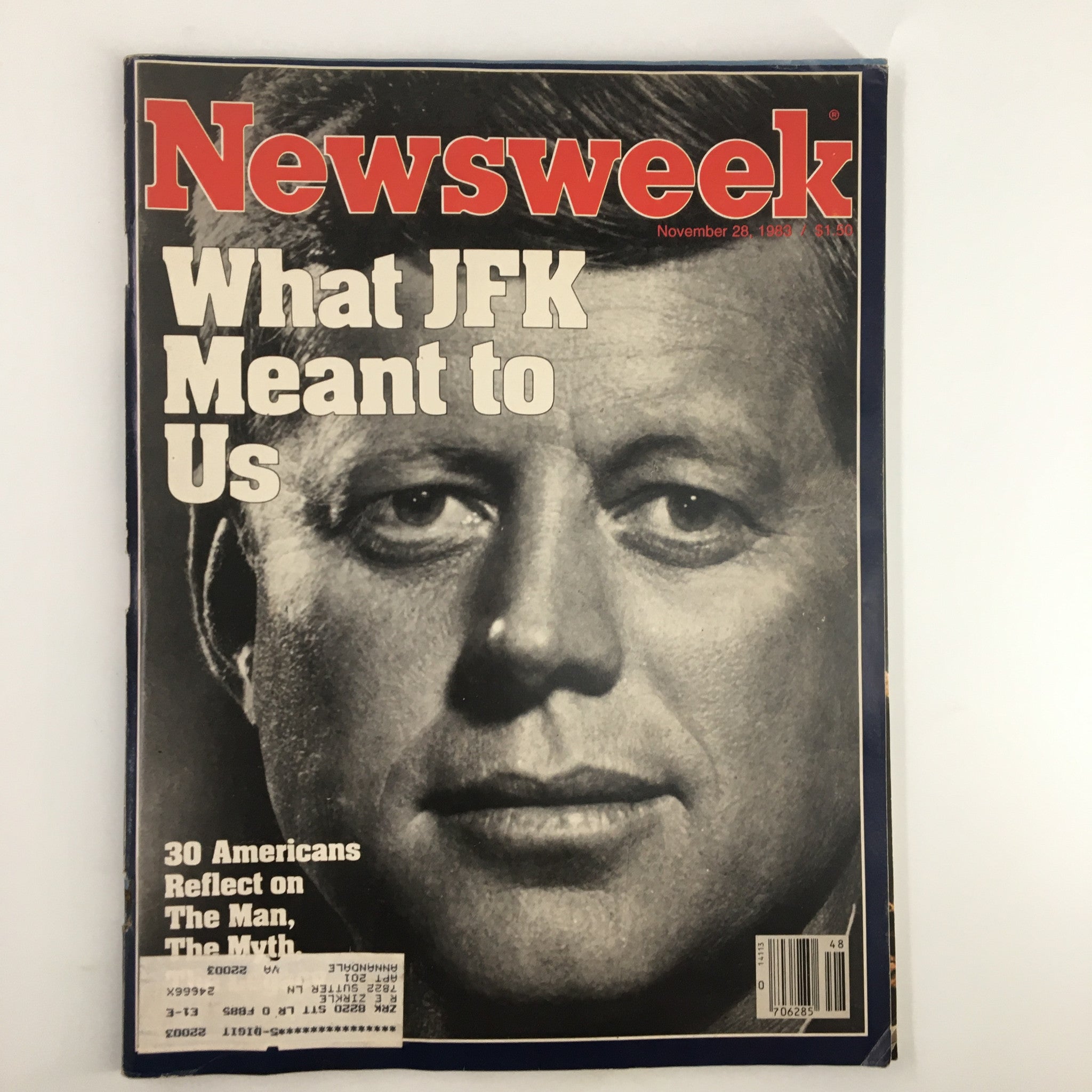 VTG Newsweek Magazine November 28 1983 What John F. Kennedy Meant To Us