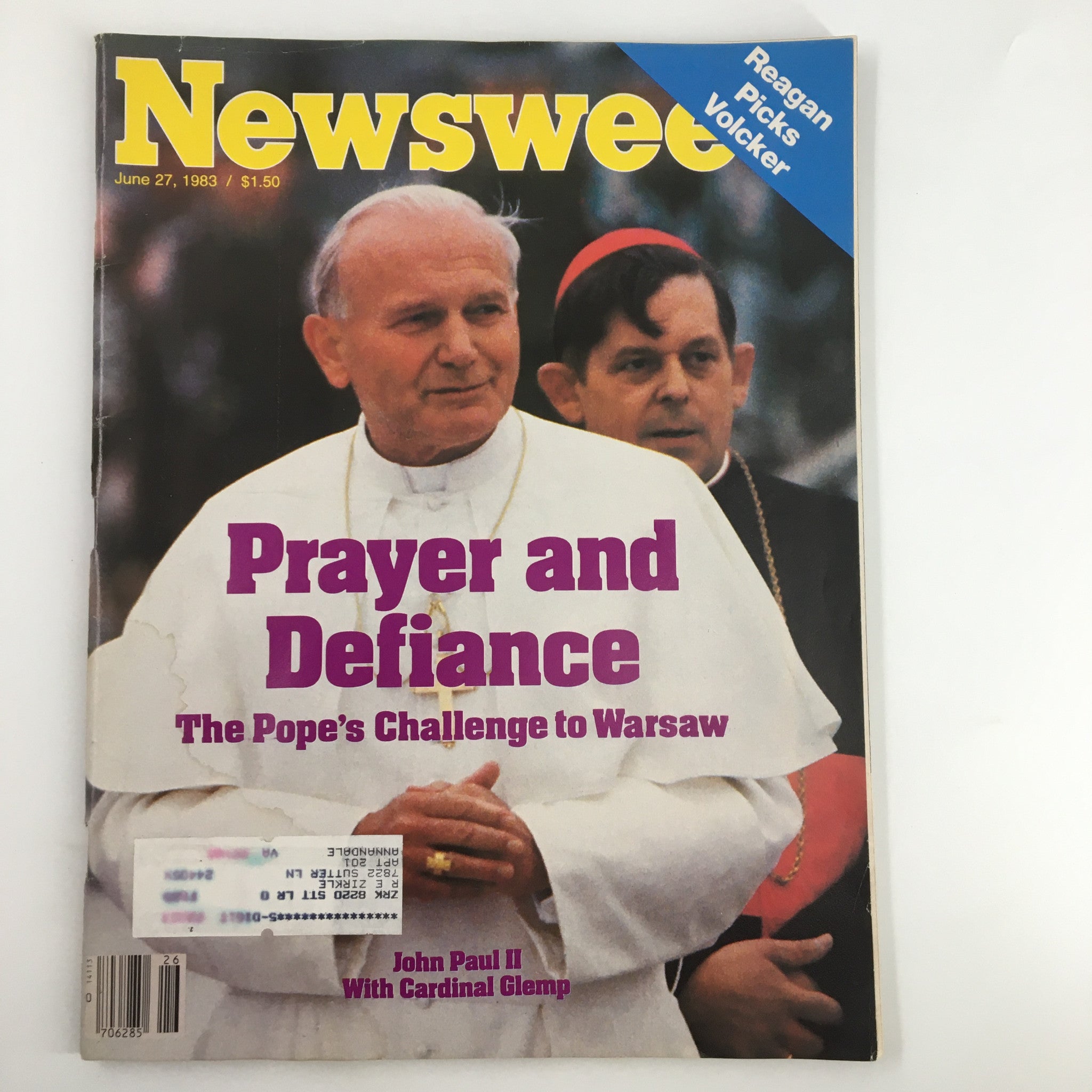 VTG Newsweek Magazine June 27 1983 John Paul II with Cardinal Glemp