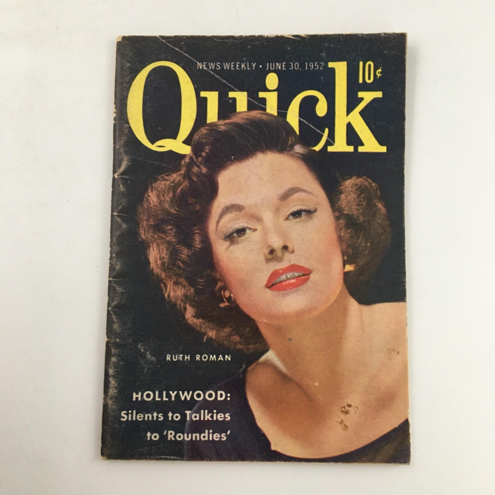 Quick Magazine June 30, 1952 Ruth Roman, Newsstand