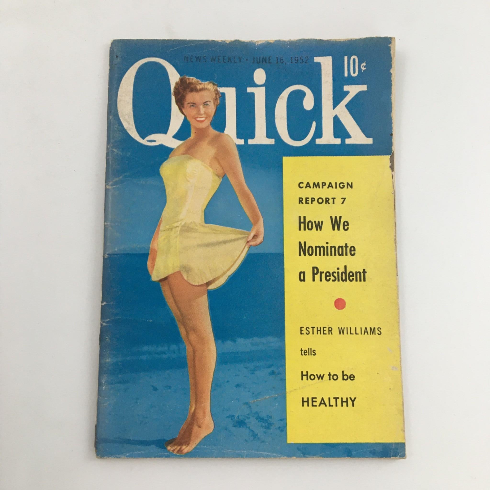 Quick Magazine June 16, 1952 Esther Williams, Newsstand