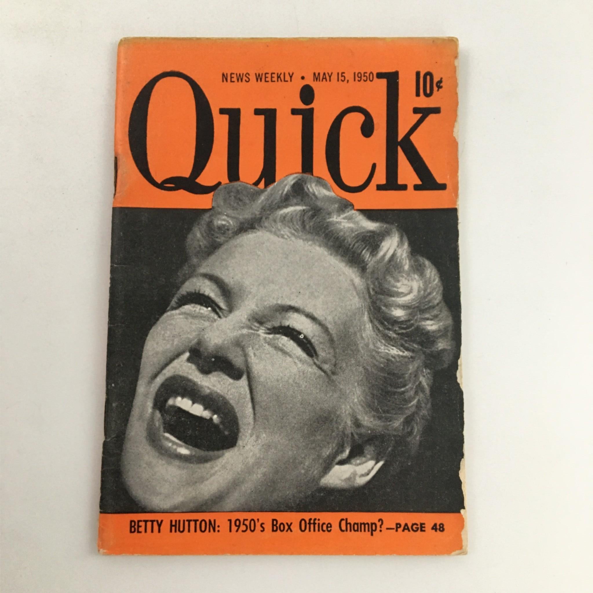 Quick Magazine May 15, 1950 Betty Hutton, Newsstand