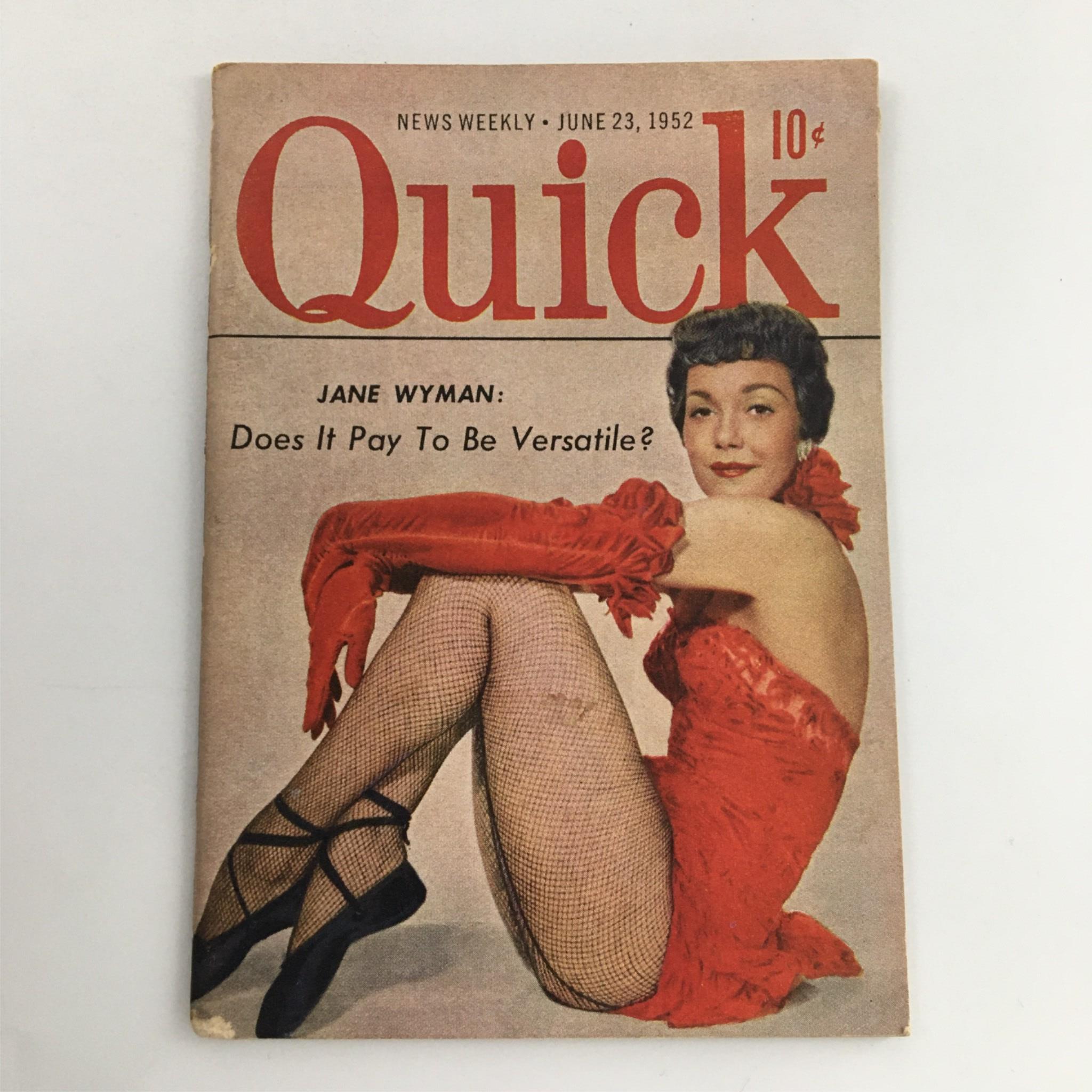 Quick Magazine June 23, 1952 Jane Wyman, Newsstand