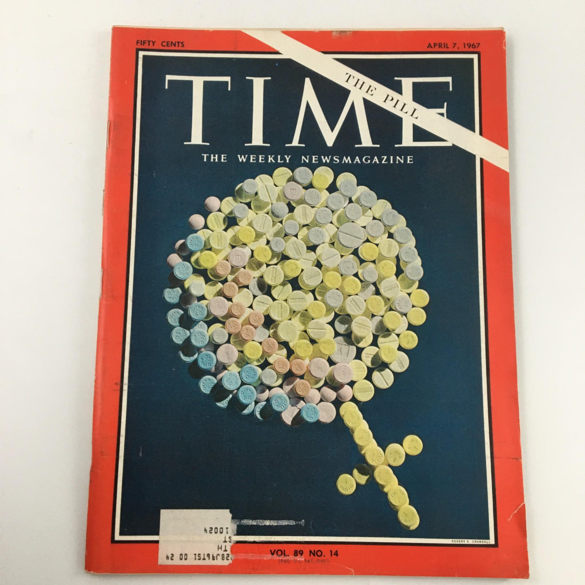 VTG Time Magazine April 7, 1967 The Pill - The Birth Control Pill