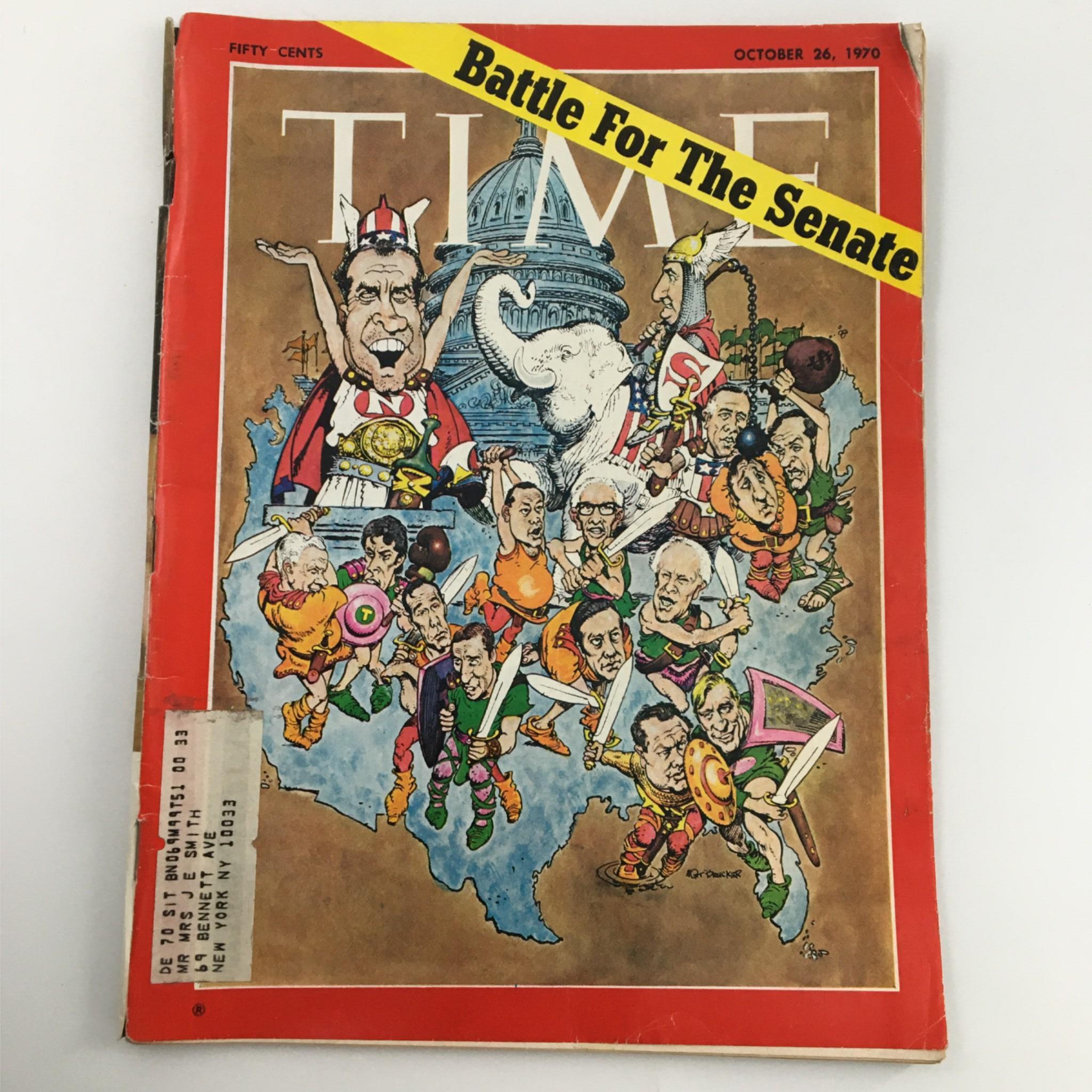 VTG Time Magazine October 26, 1970 Battle For The Senate