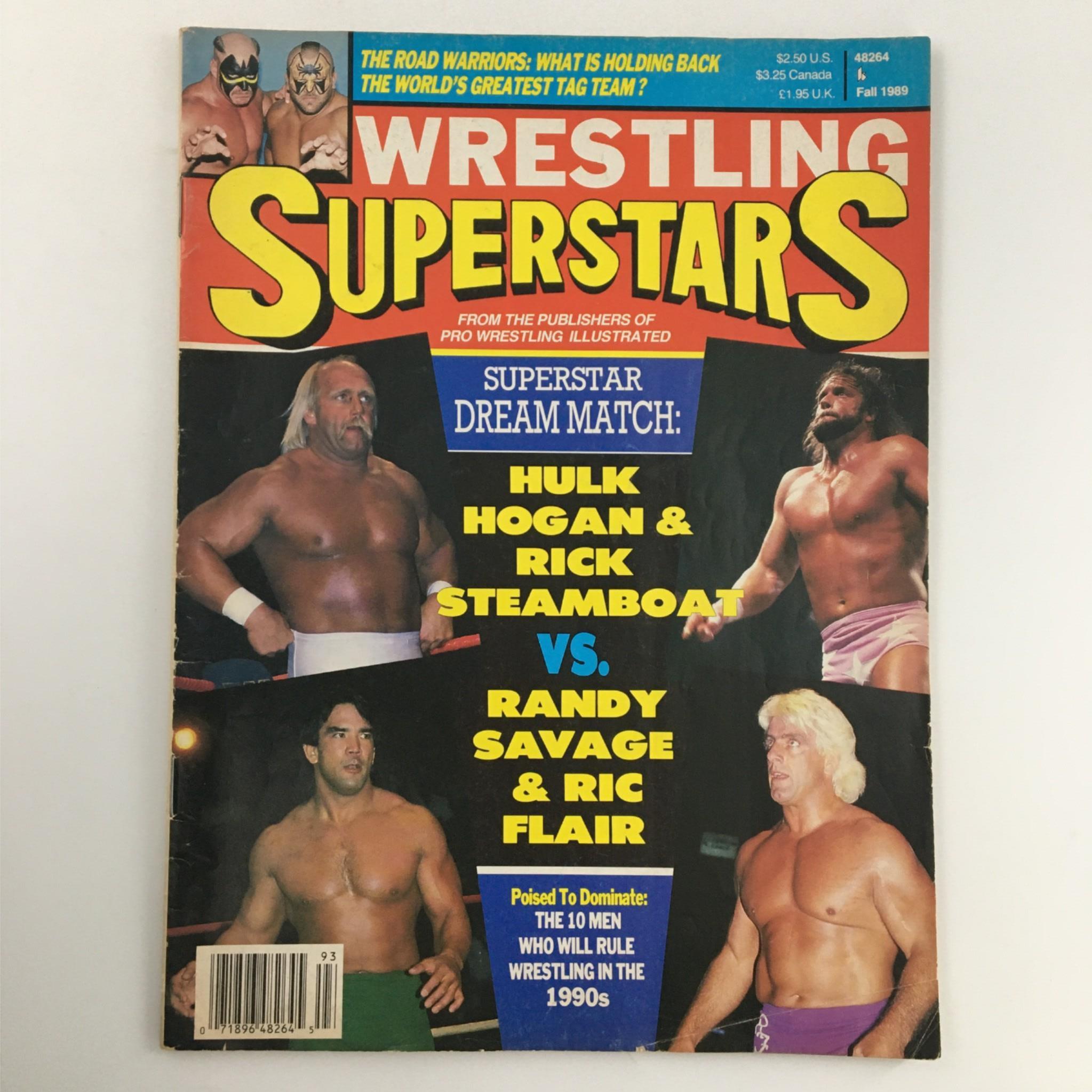 Wrestling Superstars Magazine Fall 1989 Hogan & Steamboat vs Savage & Flair