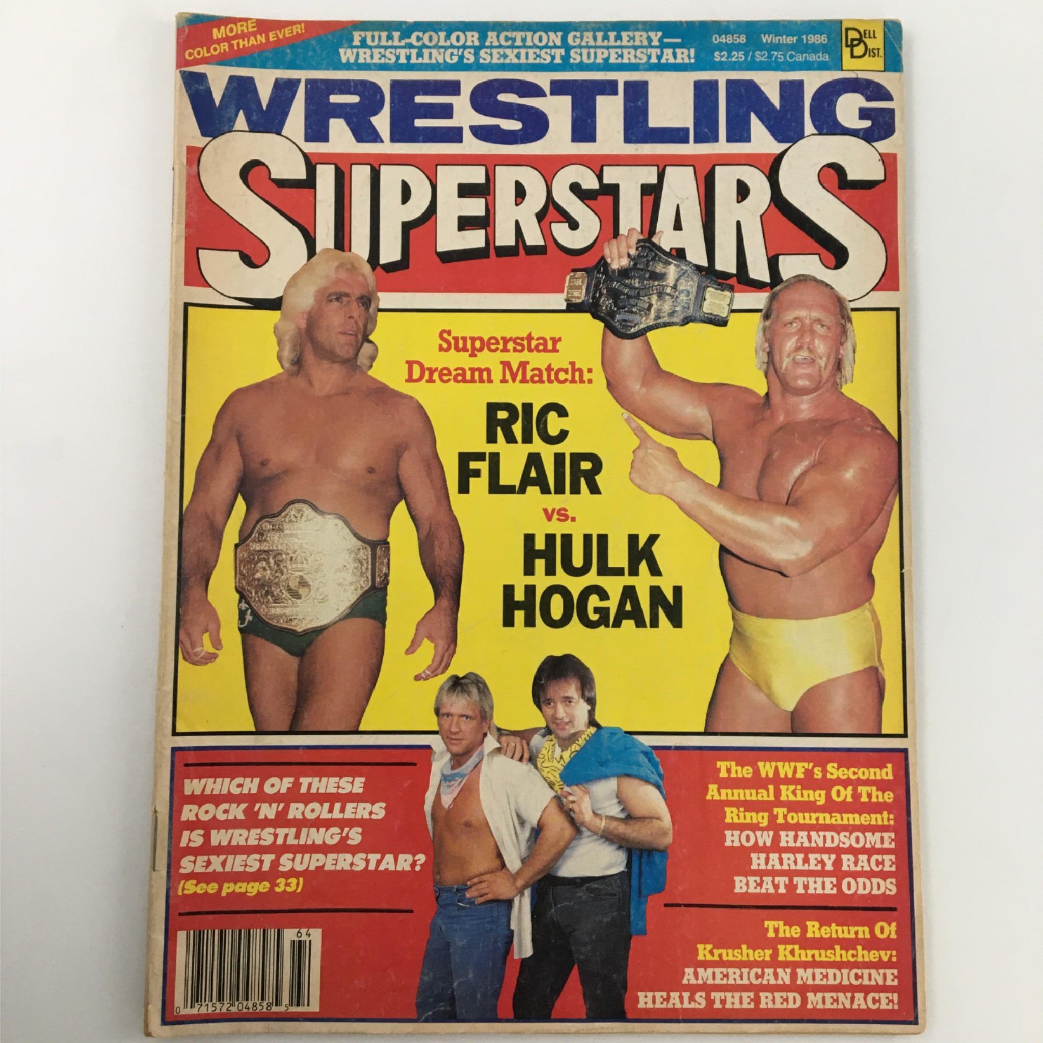 Wrestling Superstars Magazine Winter 1986 Ric Flair VS Hulk Hogan