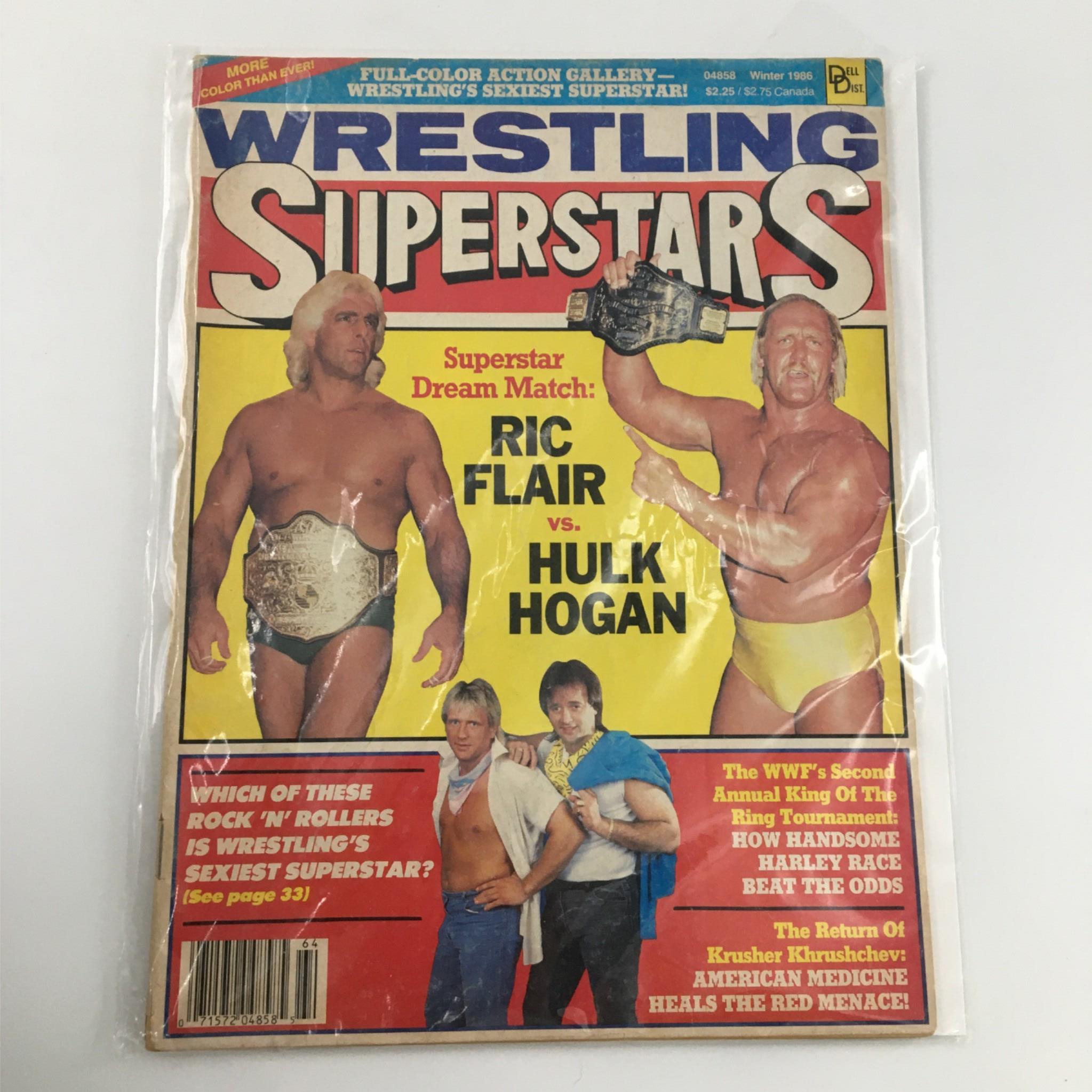 Wrestling Superstars Magazine Winter 1986 Ric Flair VS Hulk Hogan