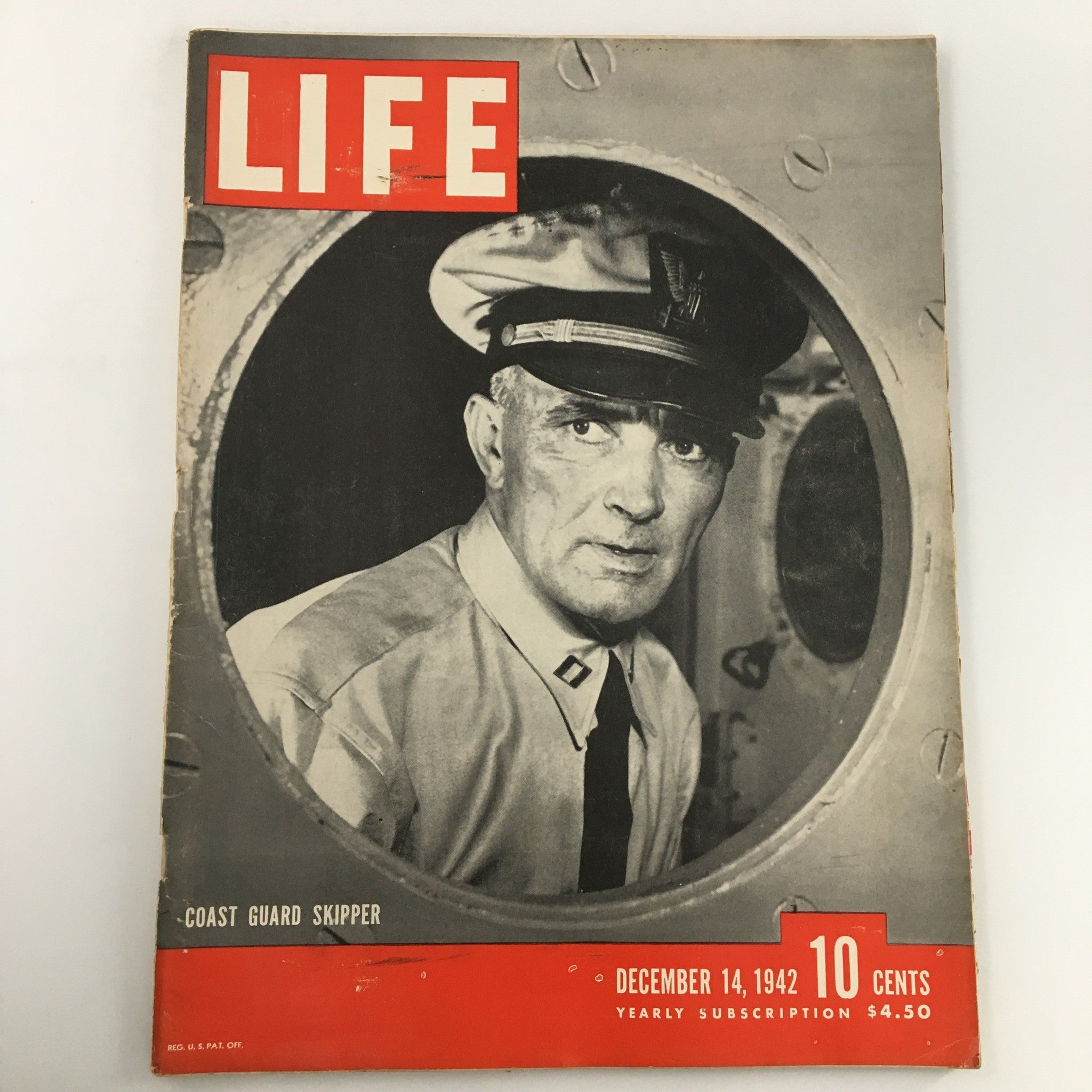 VTG Life Magazine December 14 1942 Coast Guard Skipper Cover Feature Newsstand