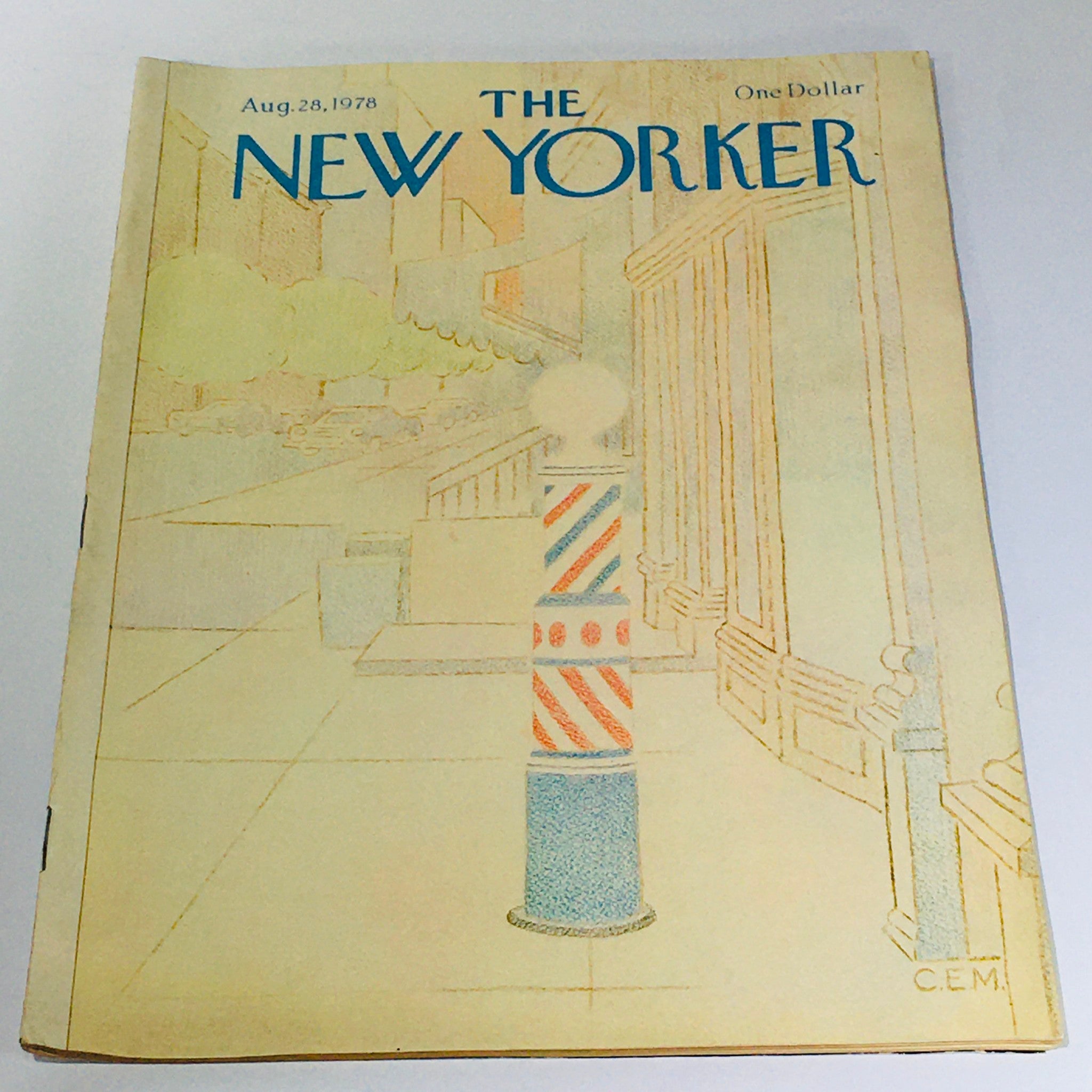 The New Yorker: August 28 1978 Full Magazine/Theme Cover Charles E. Martin