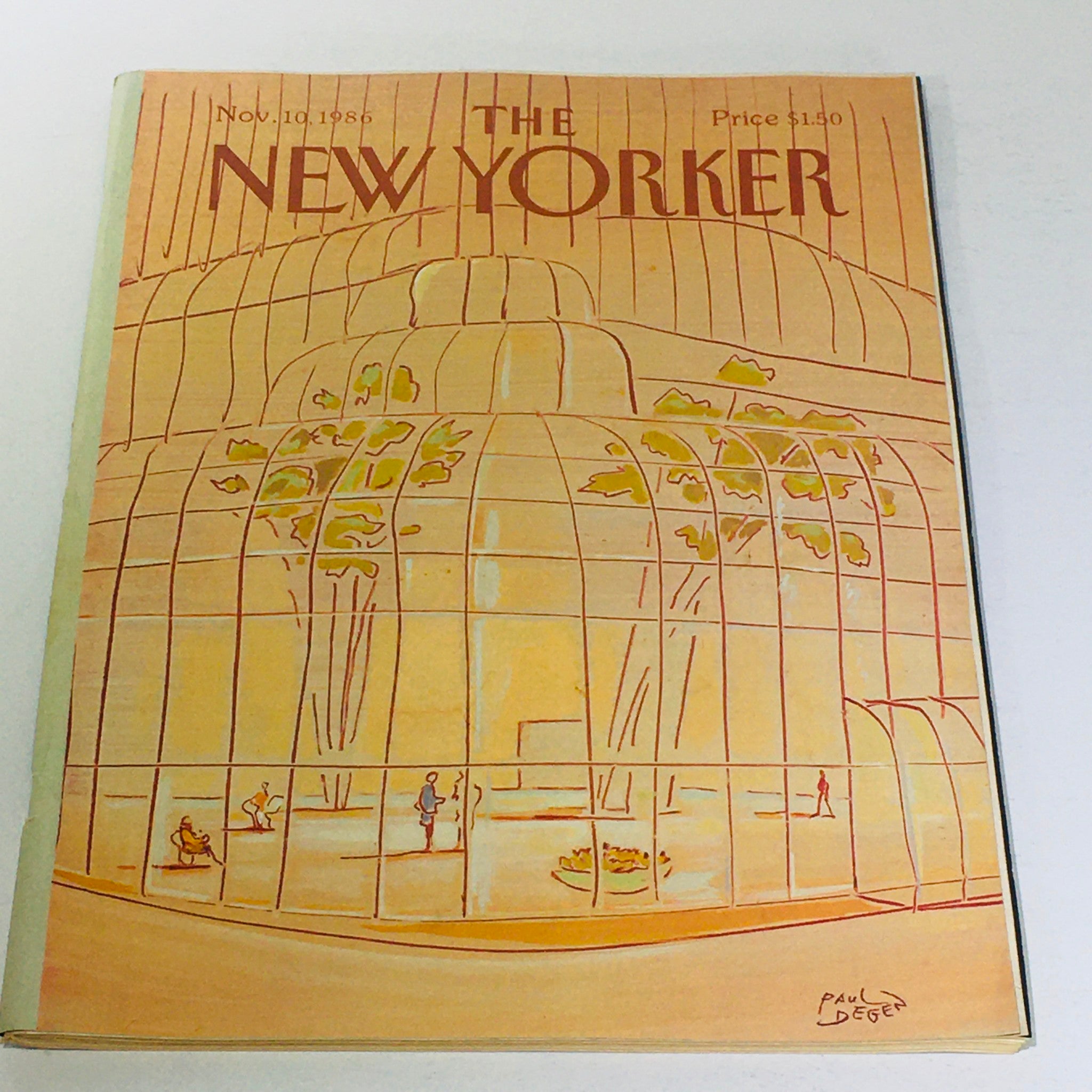 The New Yorker: November 10 1986 - Full Magazine/Theme Cover Paul Degen