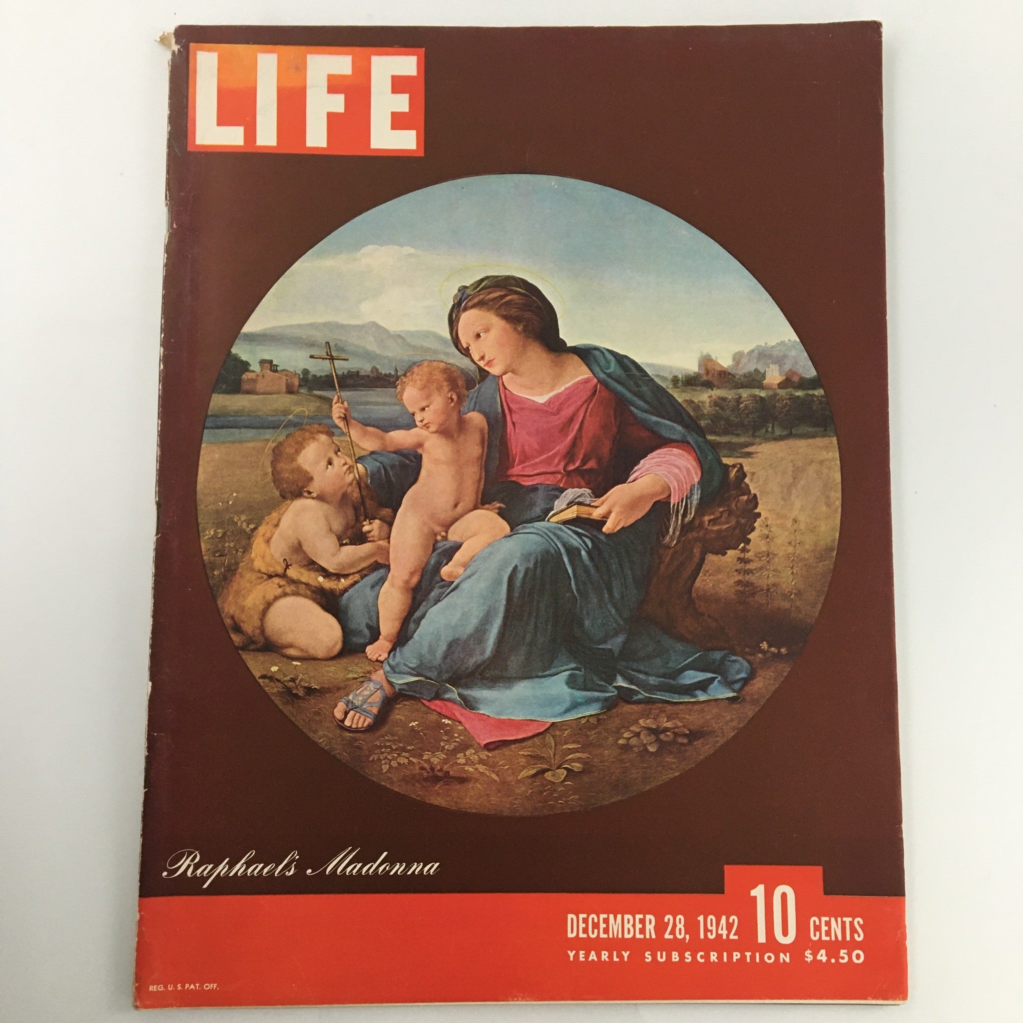 VTG Life Magazine December 28 1942 Alba Madonna by Raphael Newsstand