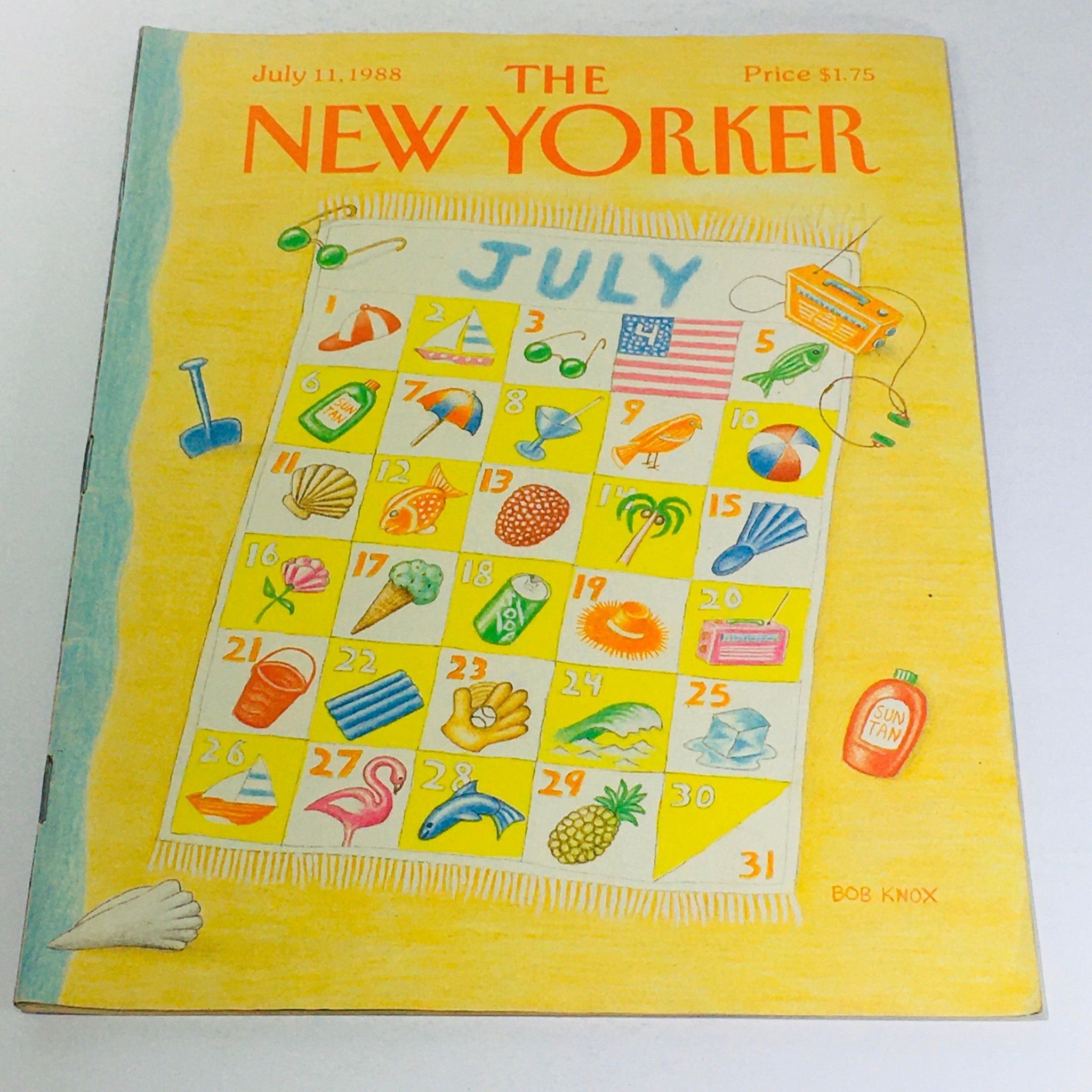 The New Yorker: July 11 1988 - Full Magazine/Theme Cover Bob Knox