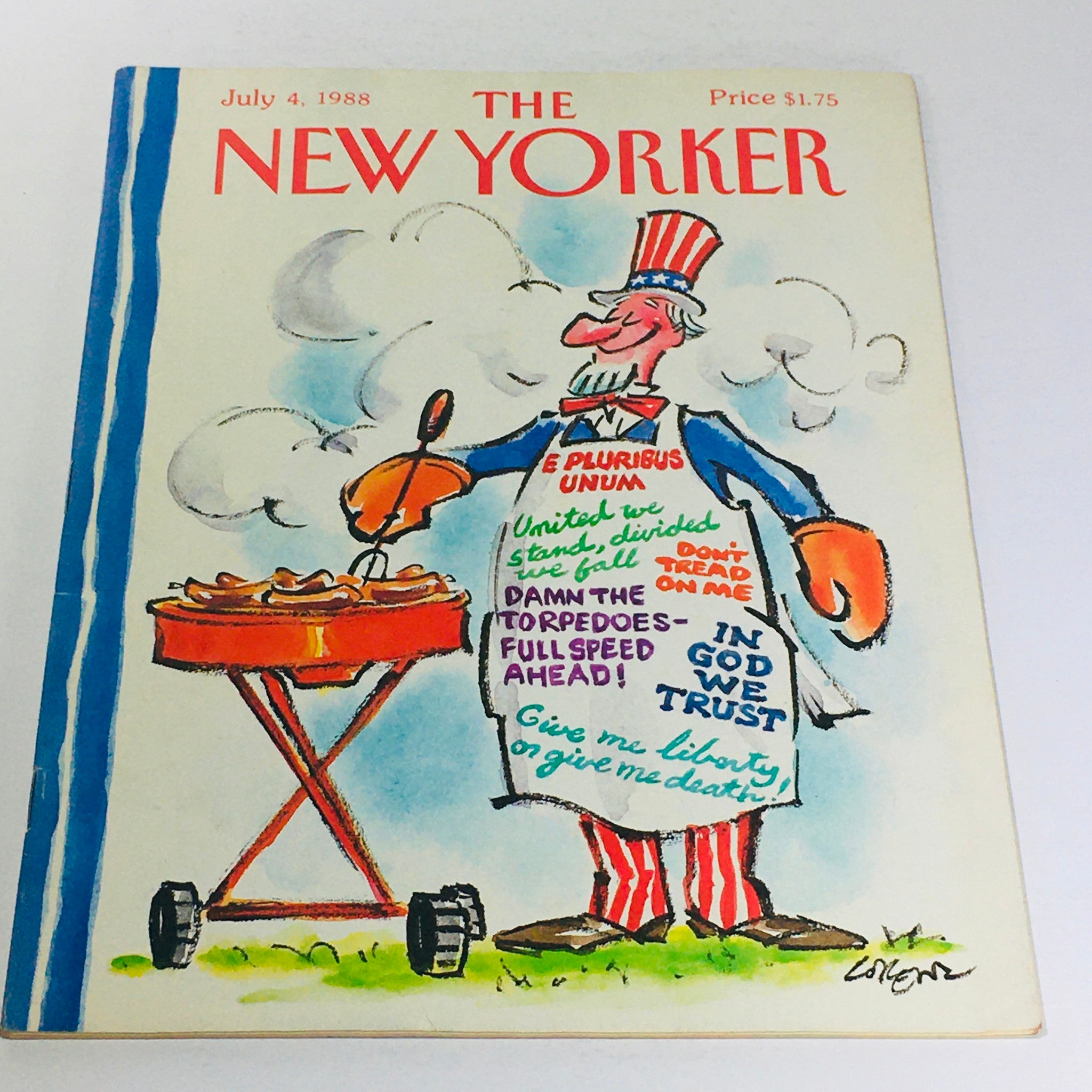 The New Yorker: July 4 1988 - Full Magazine/Theme Cover Lee Lorenz