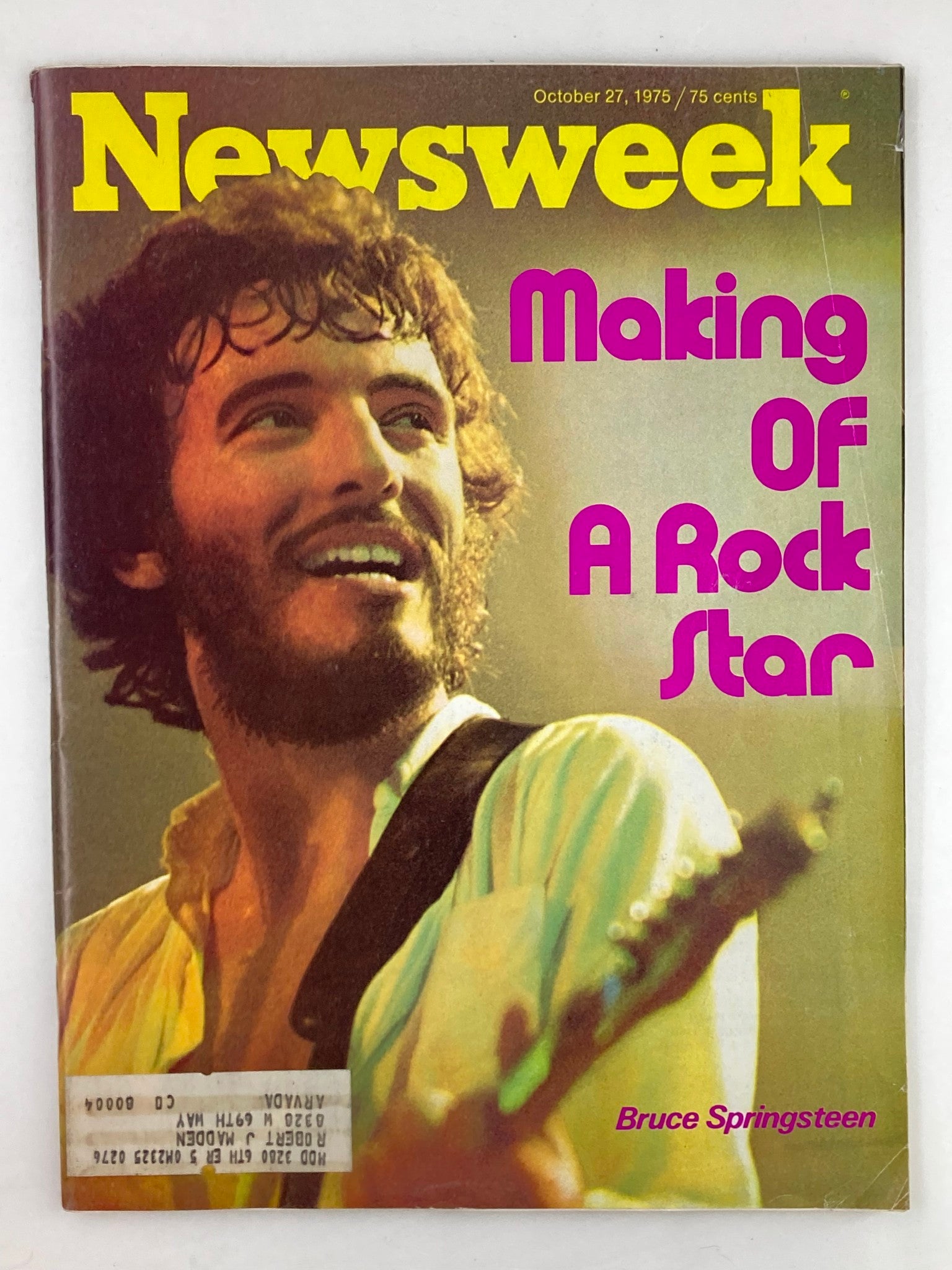 VTG Newsweek Magazine October 27 1975 Bruce Springsteen Making of a Rock Star