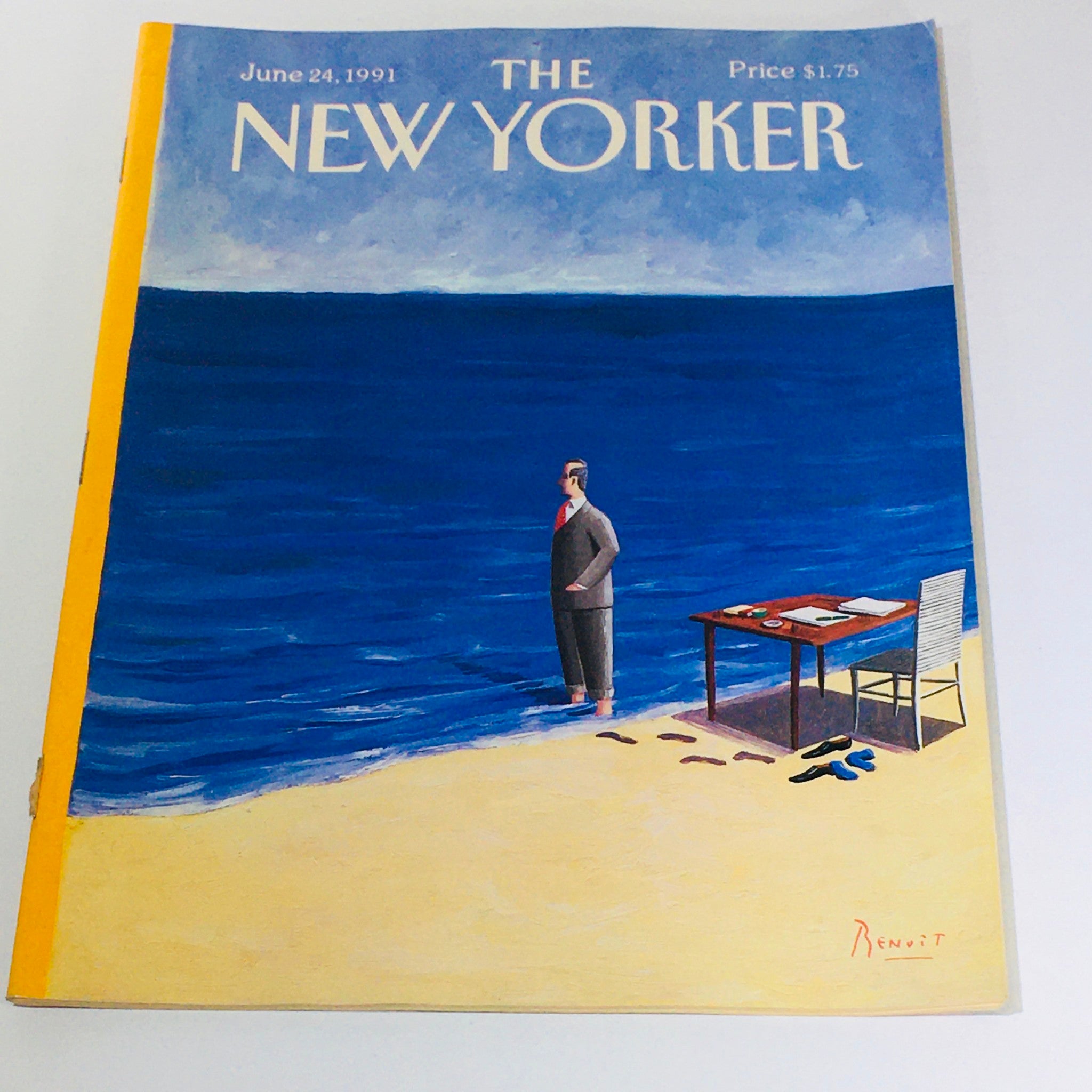 The New Yorker Magazine June 24 1991 Harry Truman in Beach by Benoit Van Innis