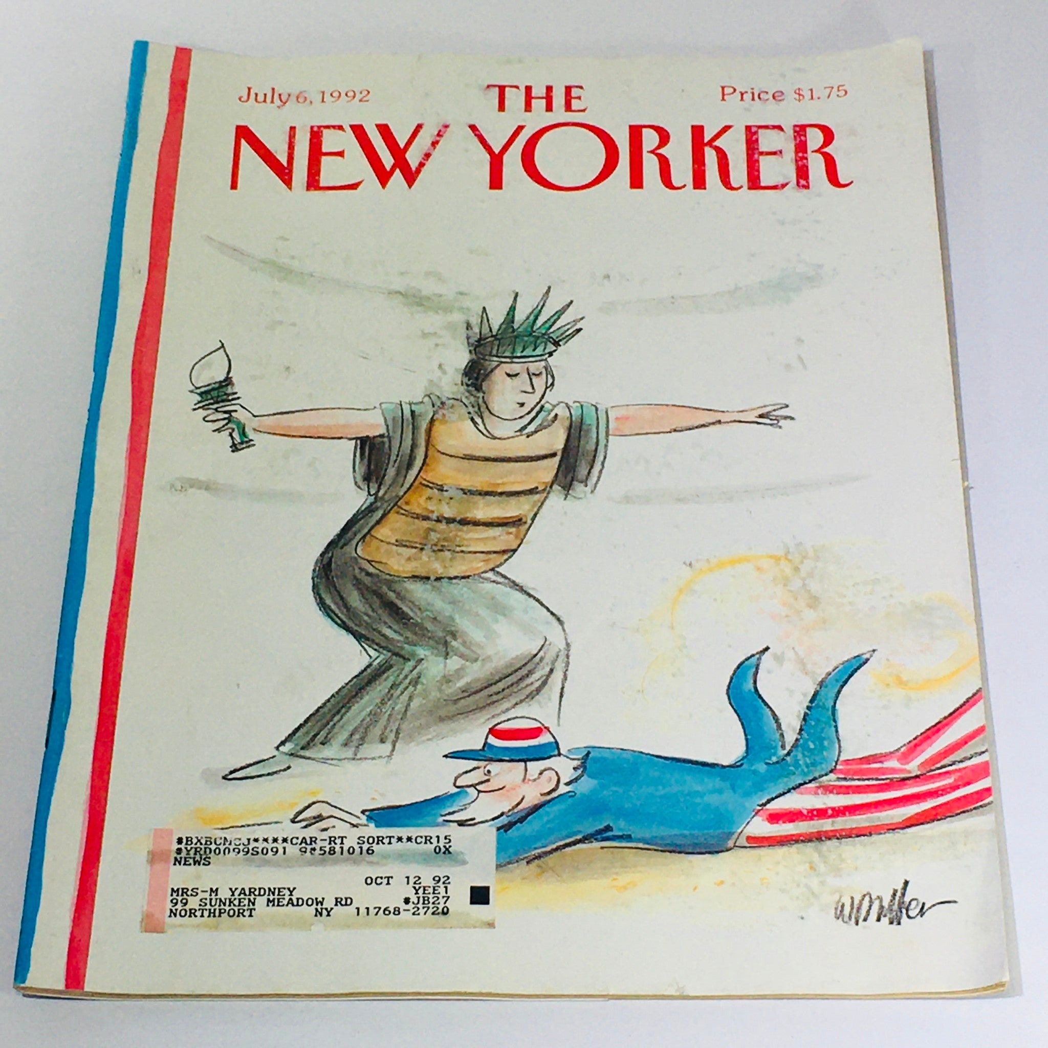 The New Yorker July 6 1992 Full Magazine Theme Cover by Warren Miller