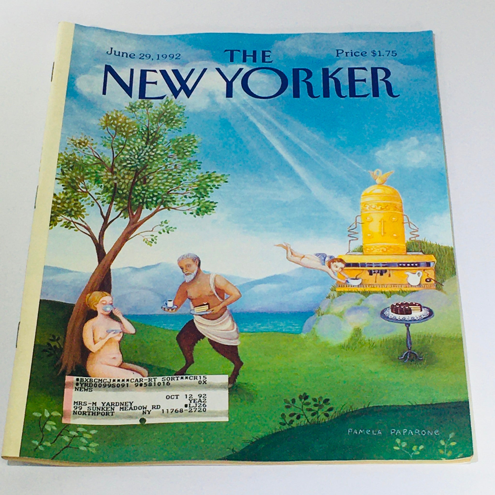 The New Yorker June 29 1992 Full Magazine Theme Cover by Pamela Paparone