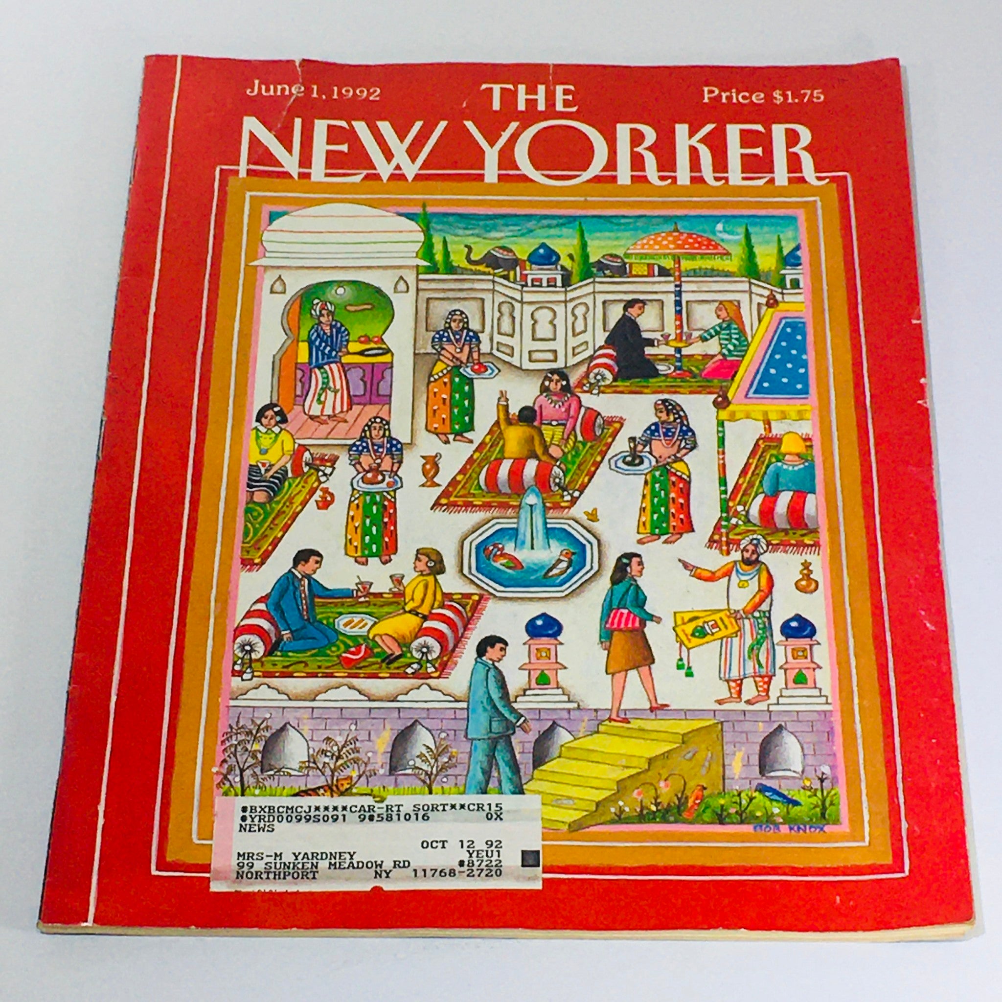 The New Yorker June 1 1992 Full Magazine Theme Cover by Bob Knox