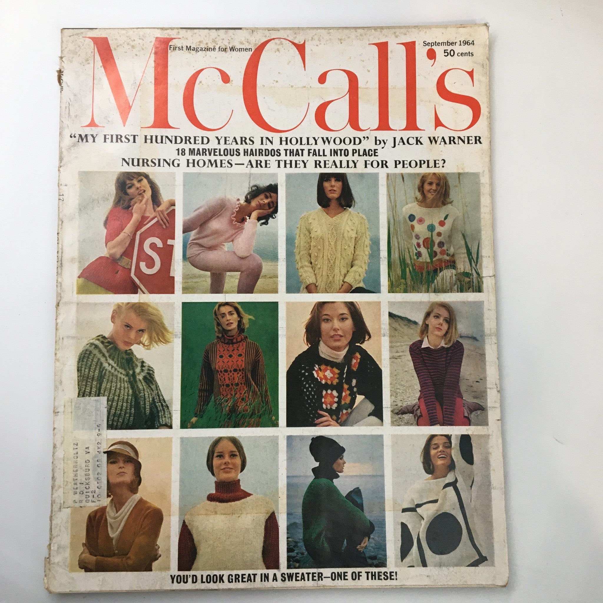 VTG McCall's Magazine September 1964 Jack Warner First 100 Years in Hollywood